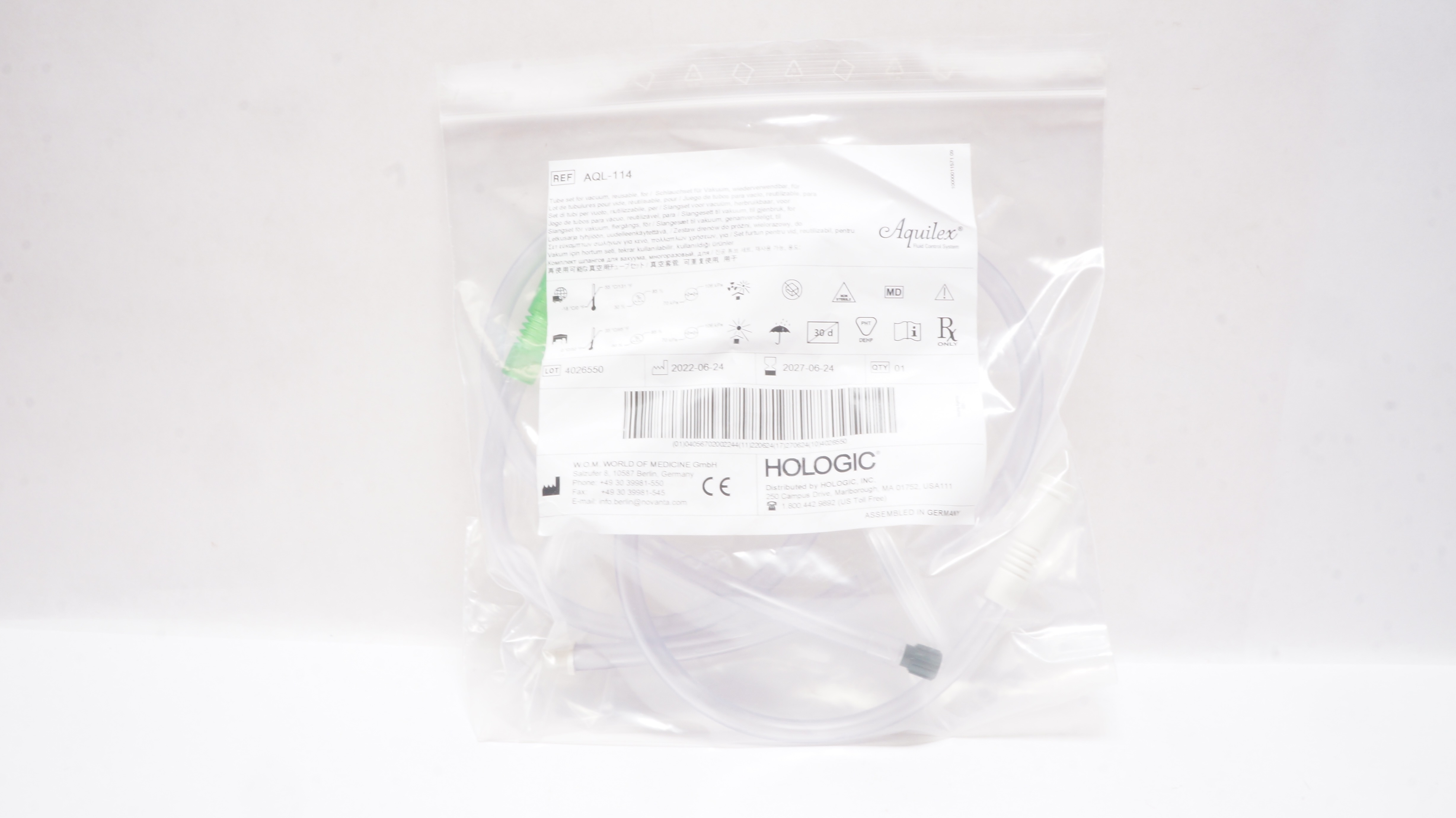 Hologic AQL114 Aquilex Vacuum Tube with Filter