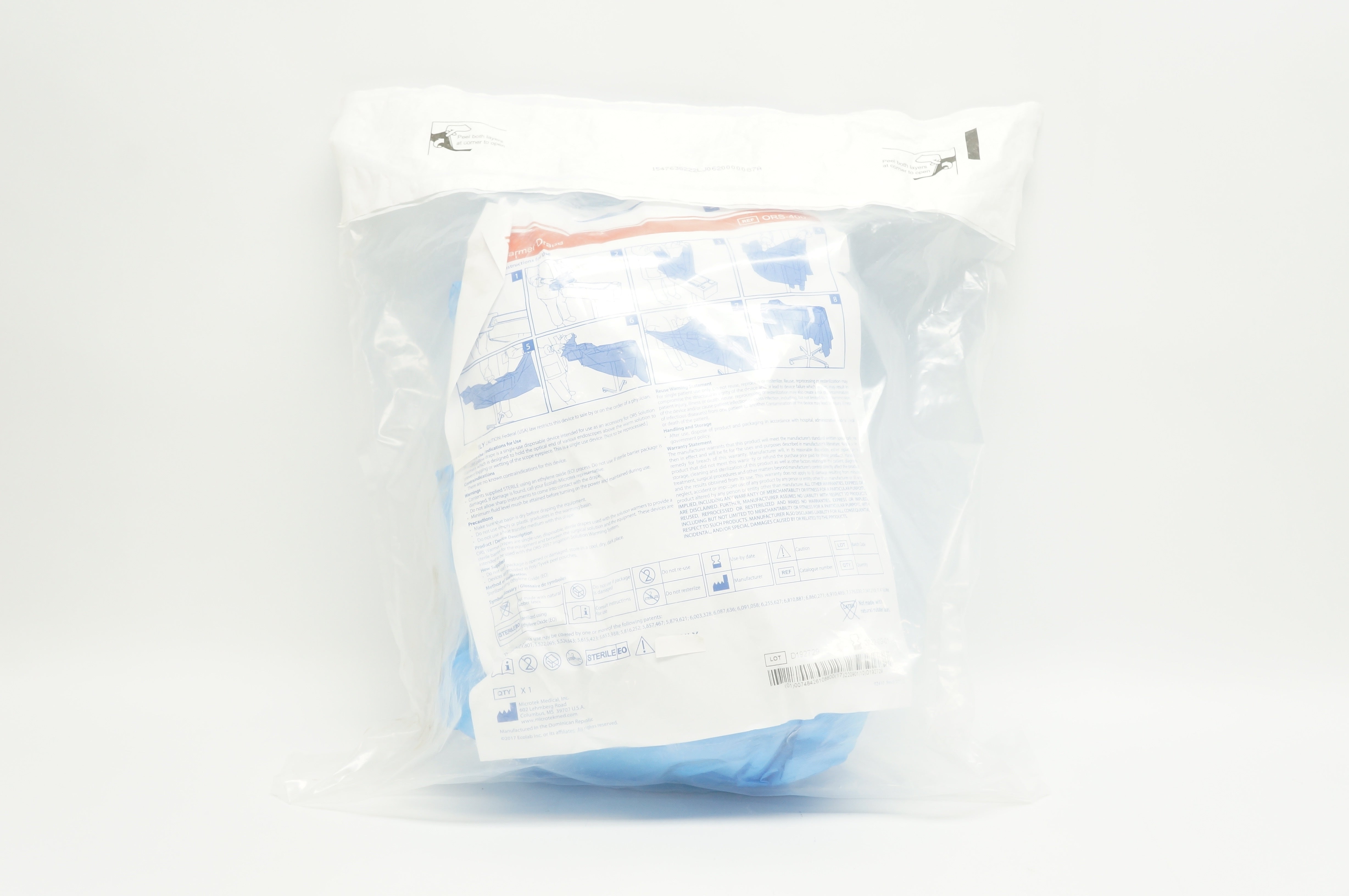 Microtek Medical ORS-400 Warmers Pillow Drape