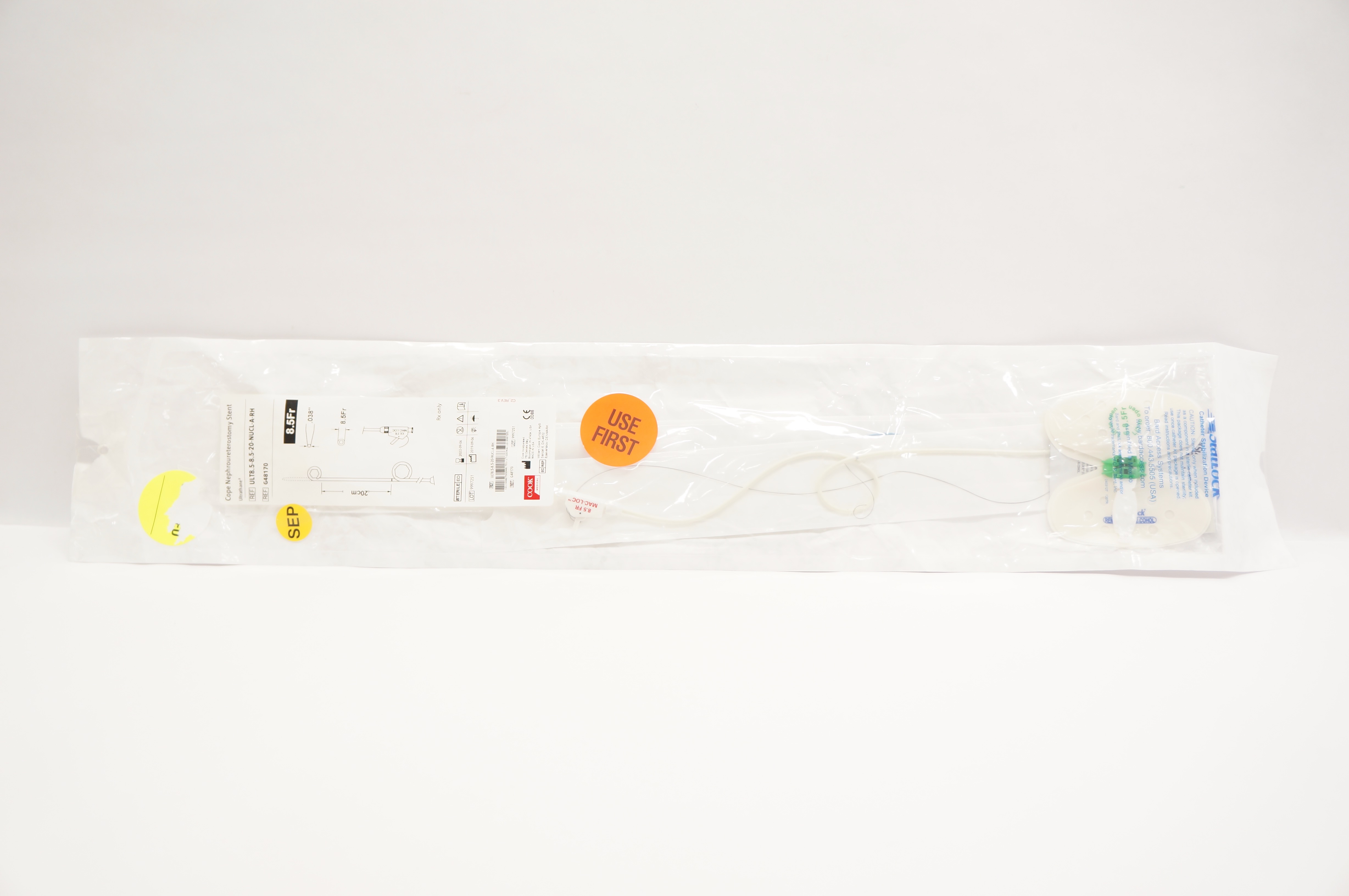 Cook Cope Set Cook Medical G48170 Cope Nephroureterostomy Stnt 8.5Fr x .038inch x ...