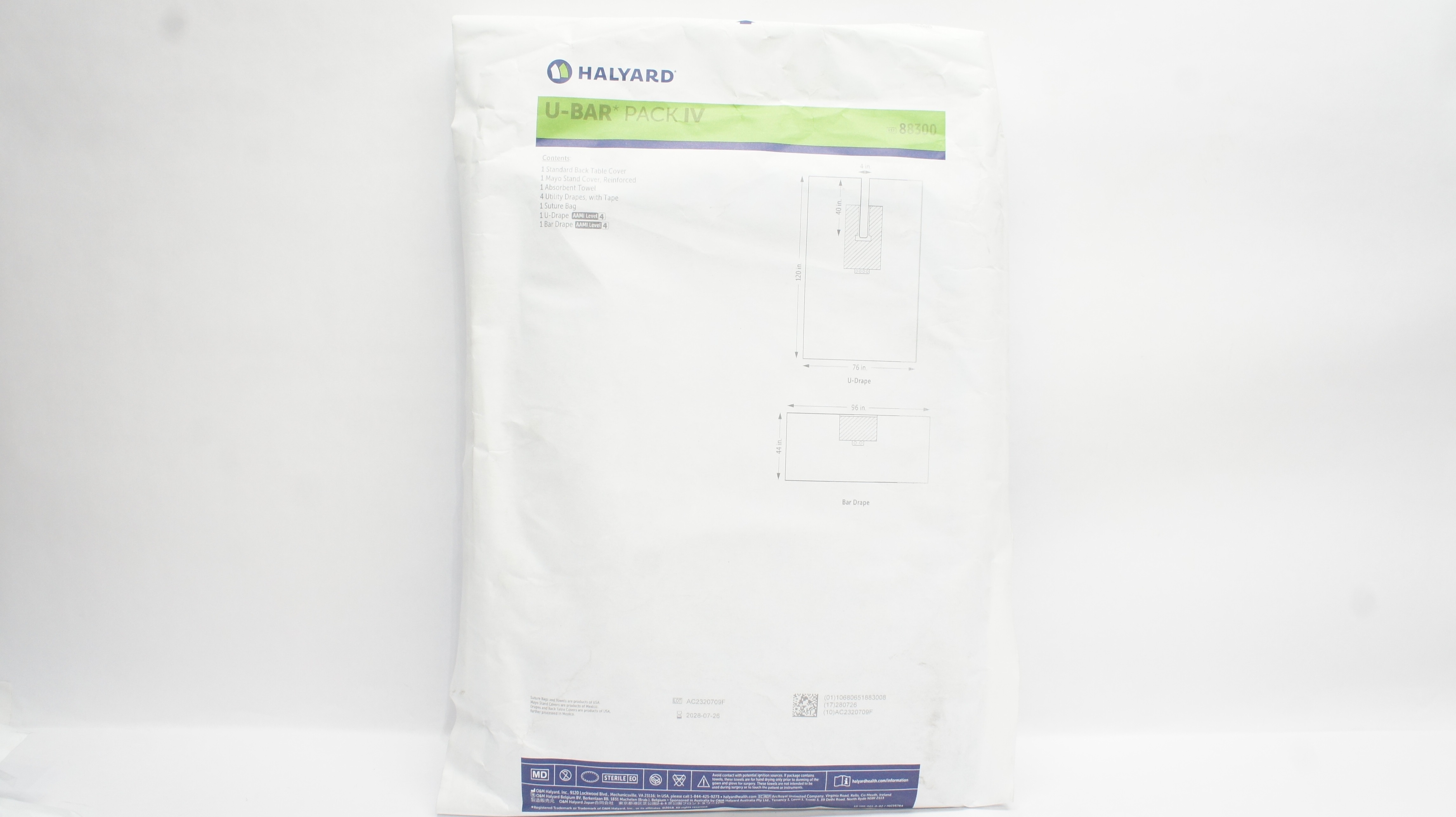 Halyard 88300 U-BAR Pack IV