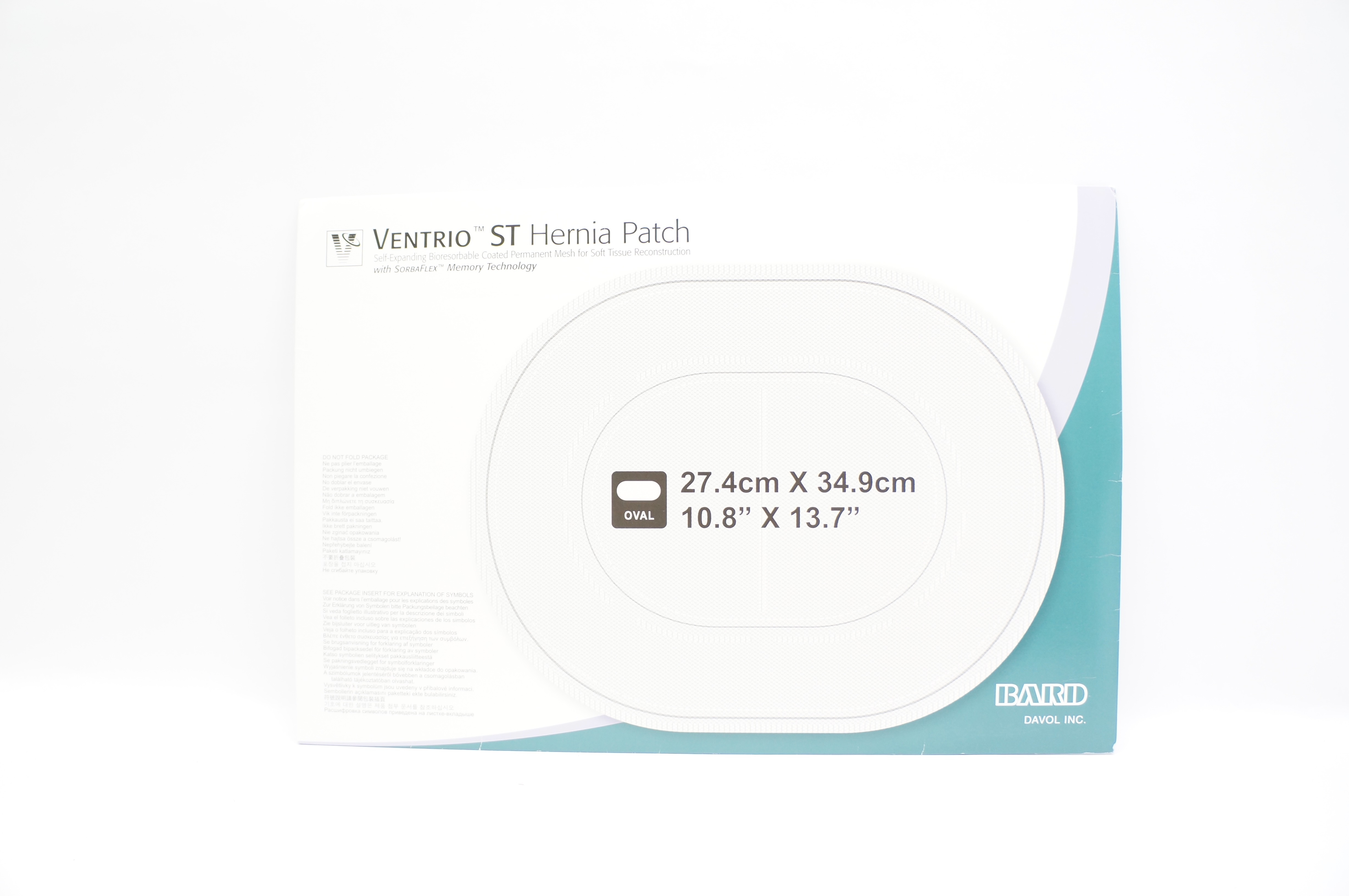 Bard 5950090 Ventrio ST Hernia Patch 10.8inch x 13.7inch (x)