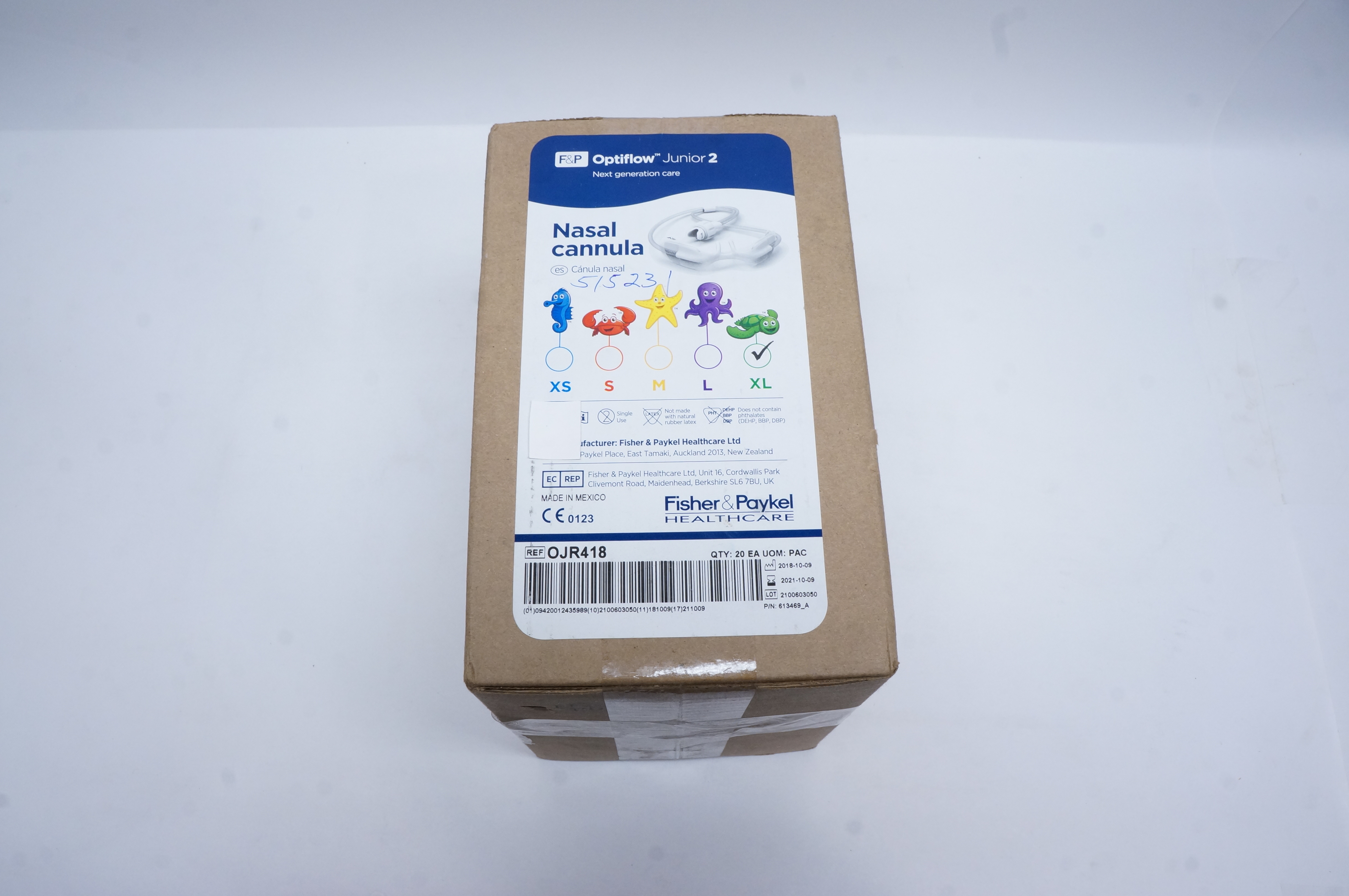 Fisher&Paykel OJR418 Optiflow Junior 2 Nasal Cannula XL - Box of 20