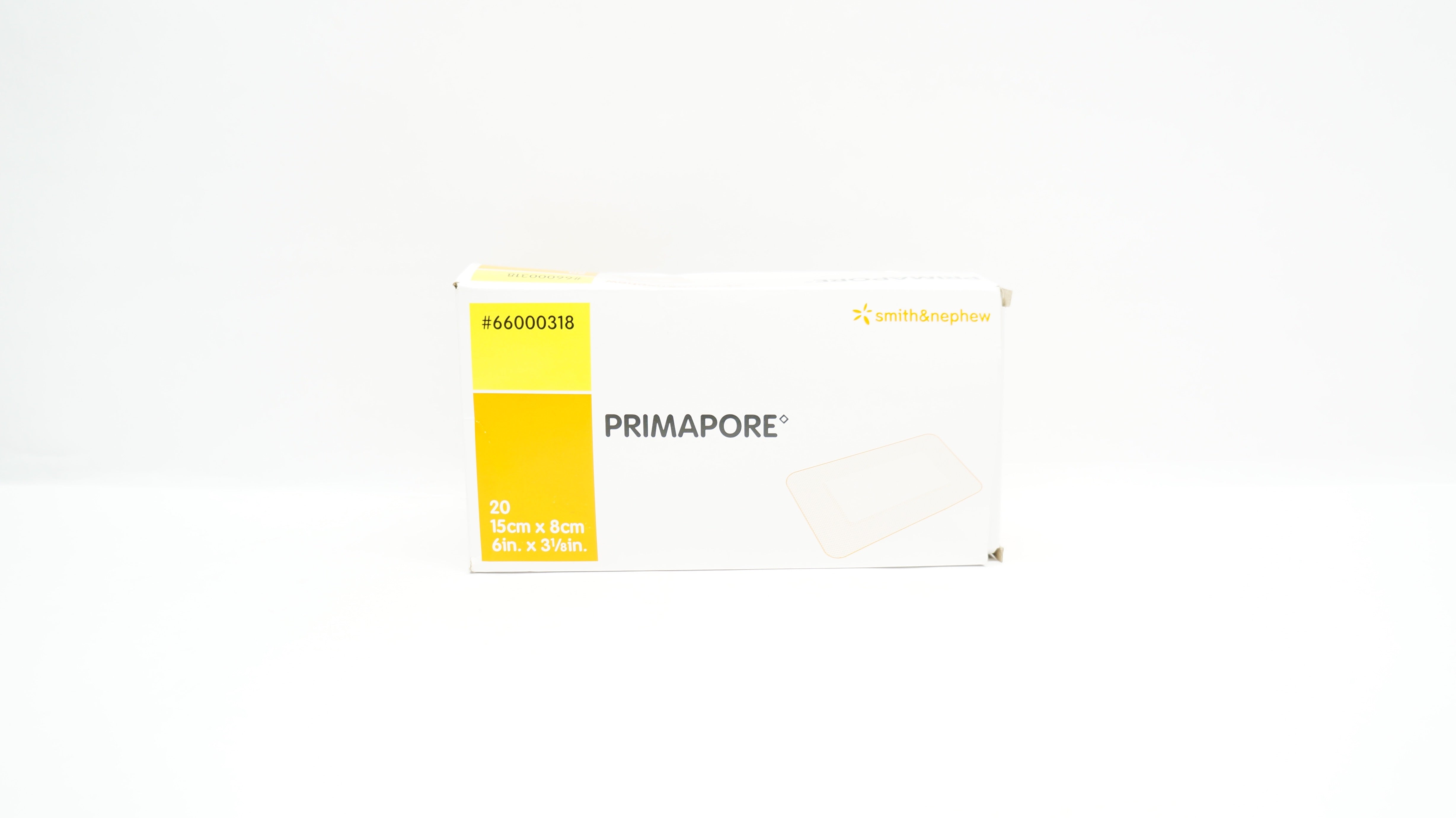 Smith&Nephew 66000318 PRIMAPORE Non-Woven Adhesive Wound 6 x 3-1/8in - Box of 20