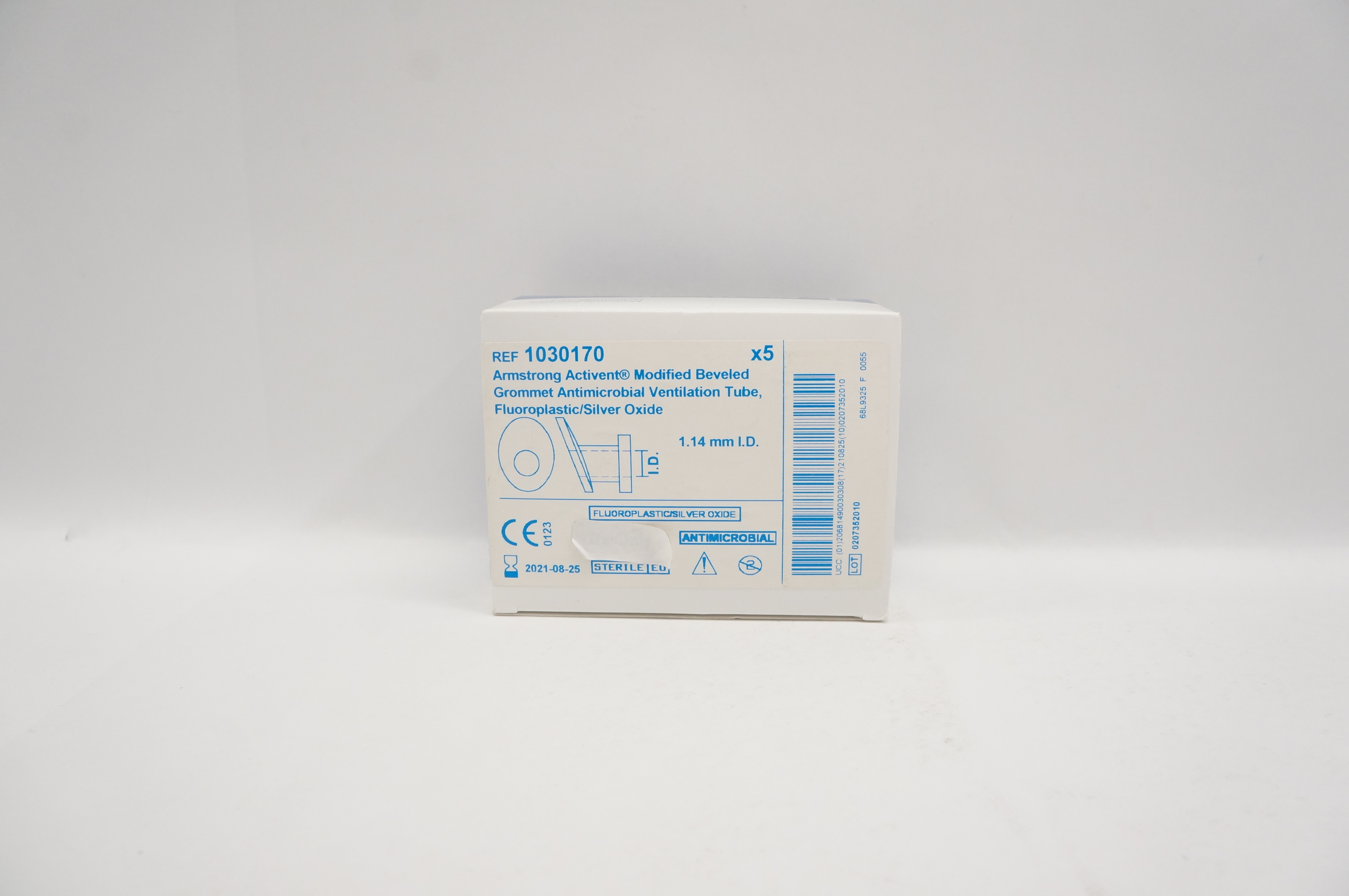 Medtronic 1030170 Modified Beveled Grommet Antimicrobial Ventil Tube-Box of 5(x)