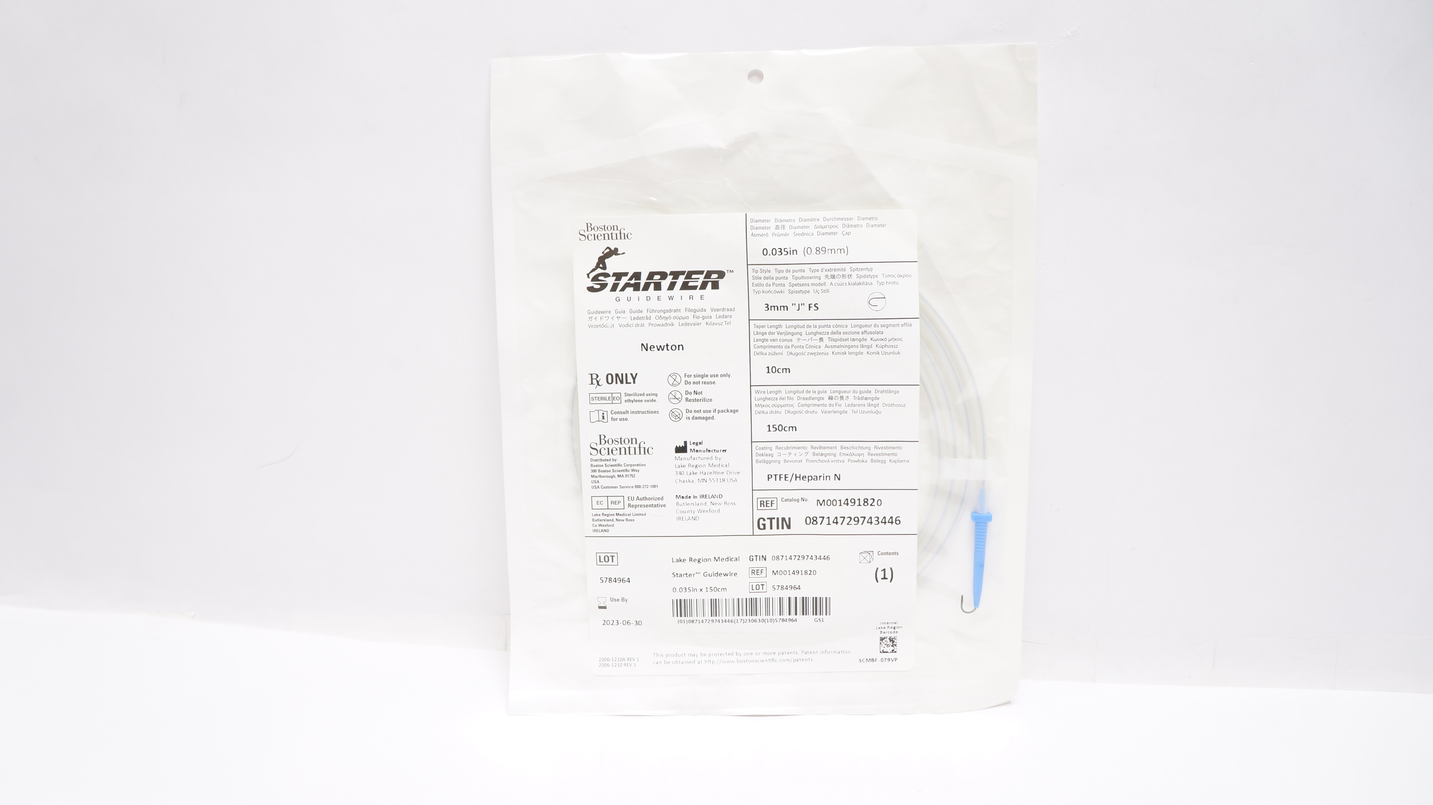 Boston Scientific M001491820 Starter Guidewire Newton 0.035inch x 150cm (x)
