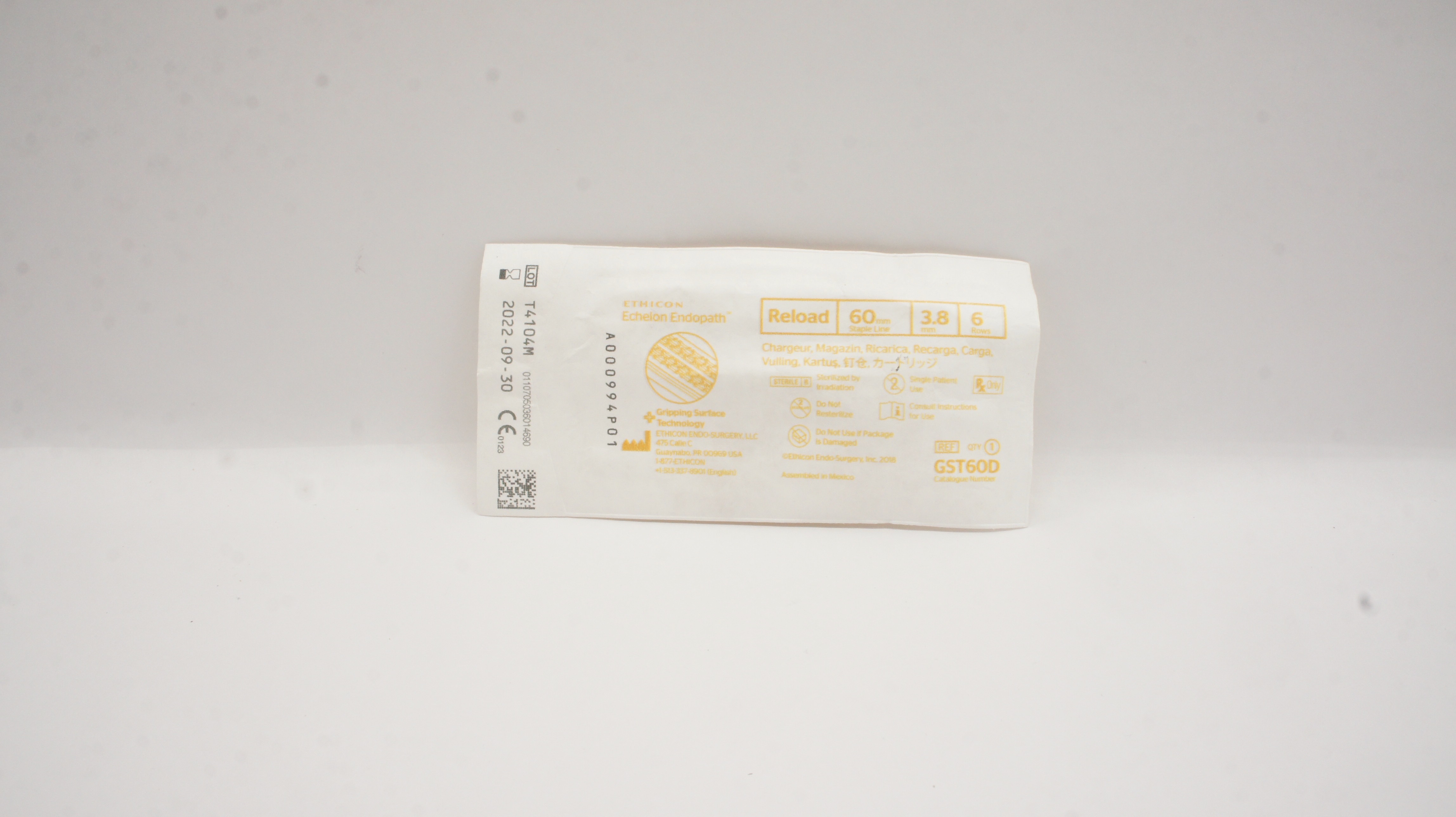 Ethicon GST60D Echelon Endopath Reload, 6 Rows, 60mm x 3.8mm  (x)