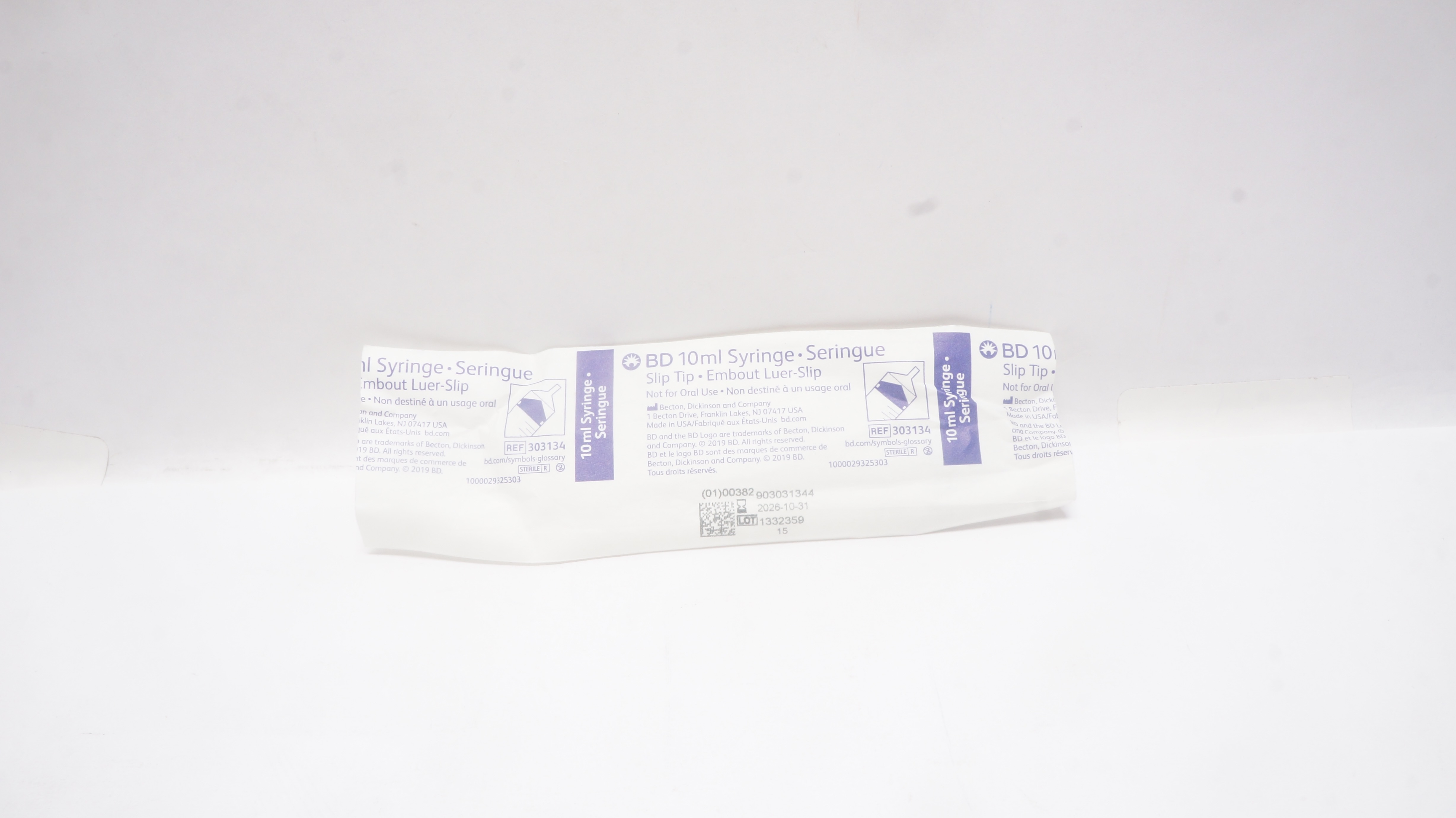 BD 303134 Slip Tip Syringe 10ml