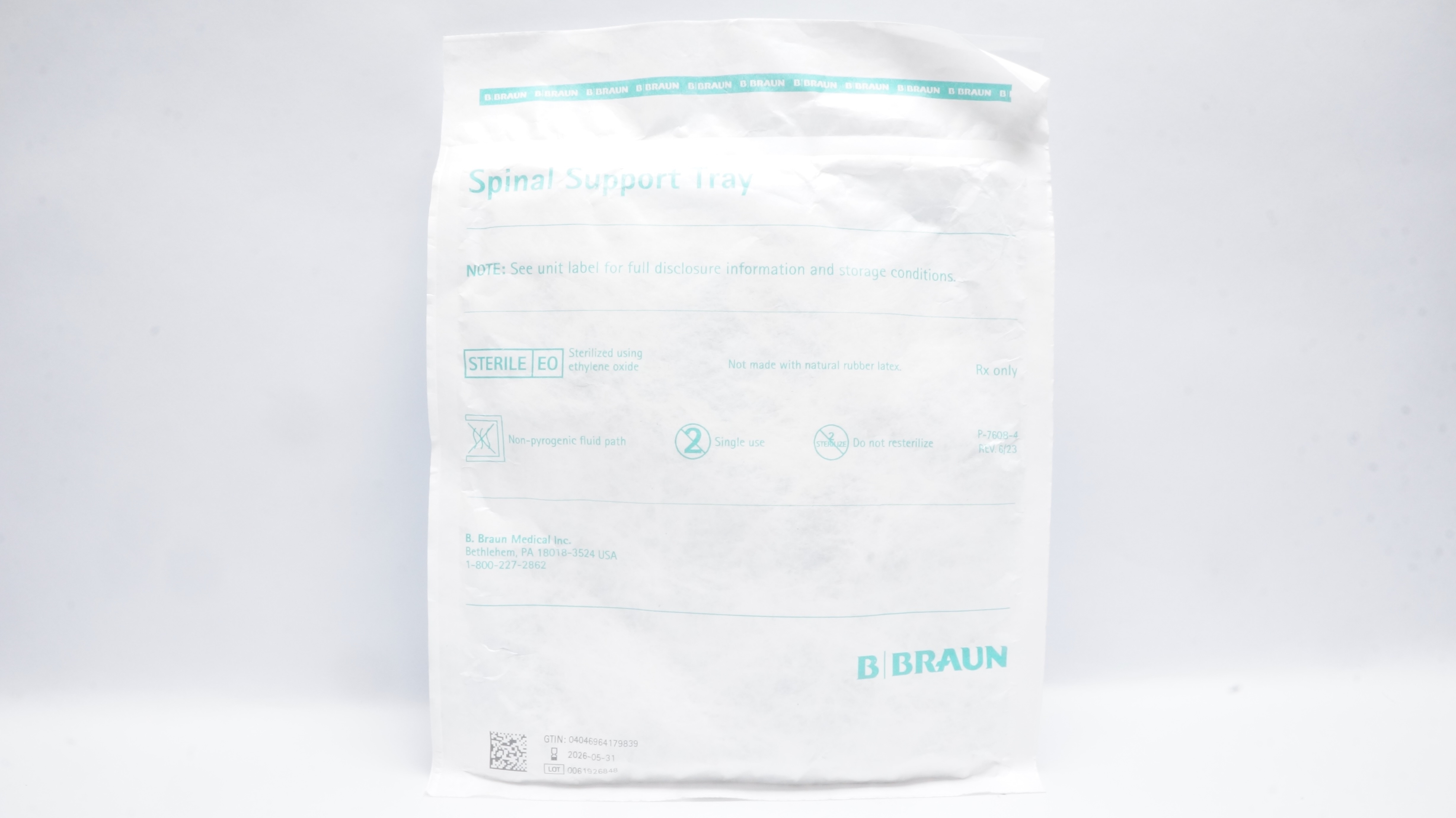 B.Braun 333400 Spinal Anesthesia Support Tray