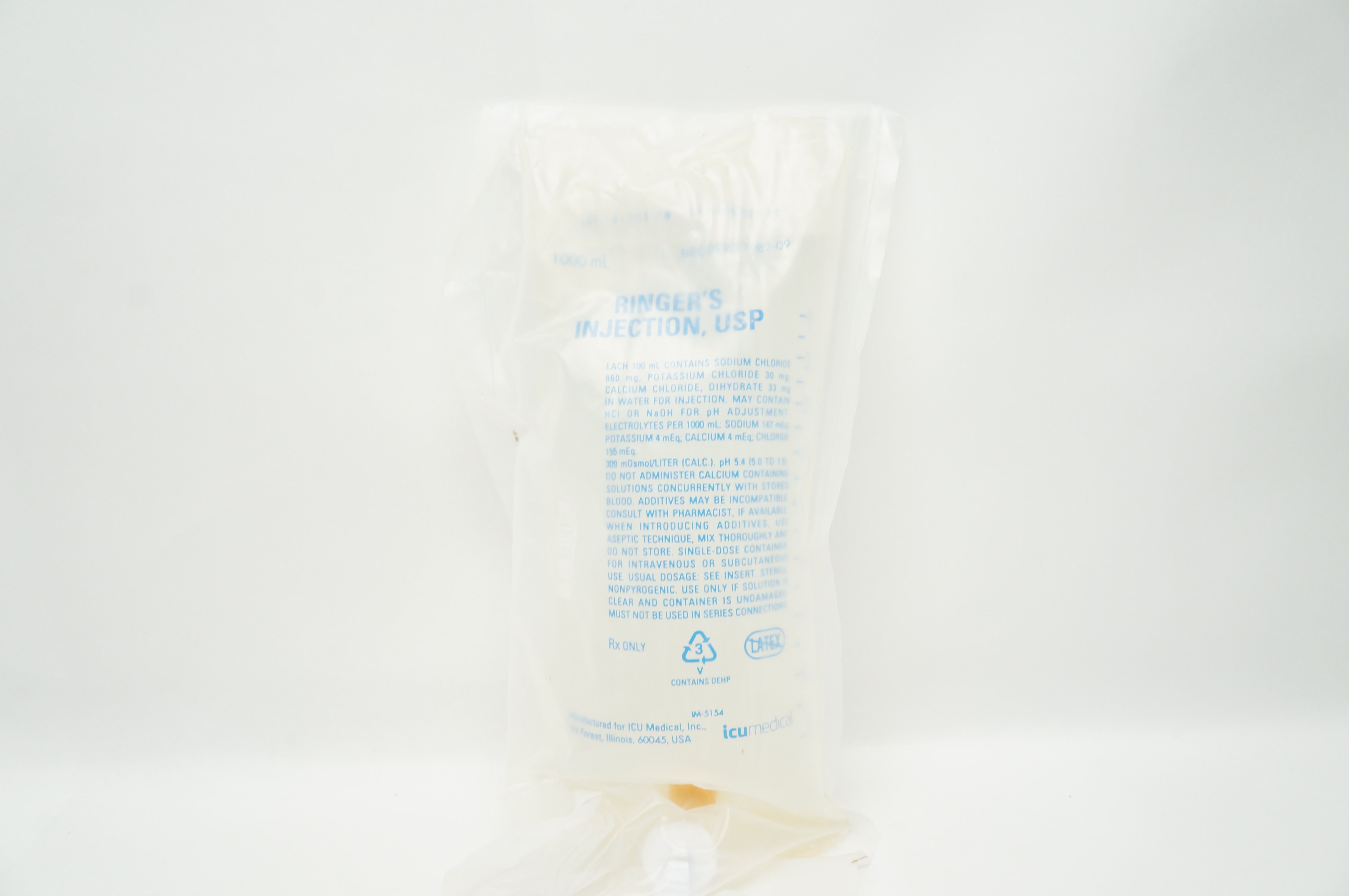 ICU Medical Ringer's Injection USP 1000ml