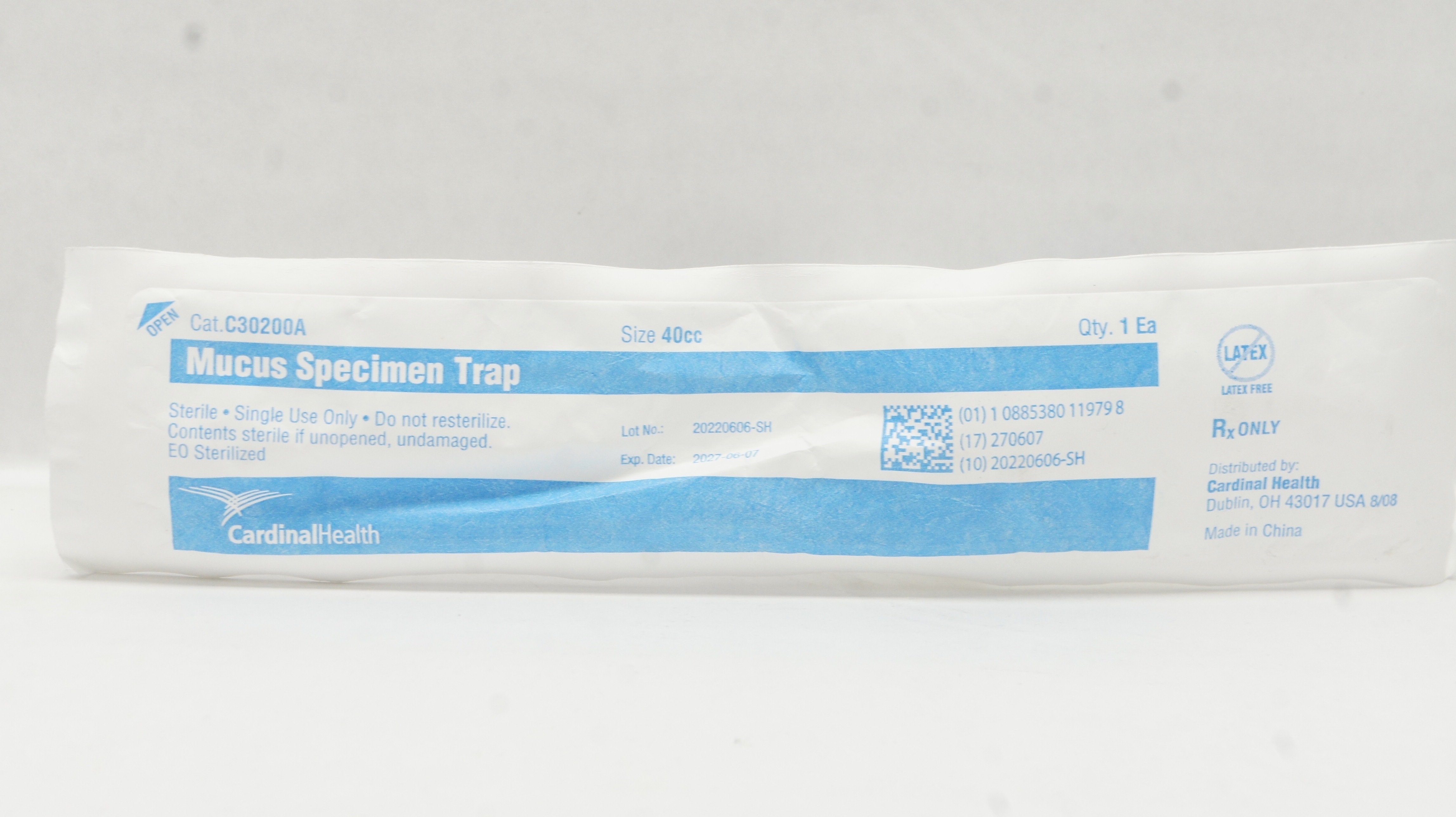 Cardinal Health C30200A Mucus Specimen Trap Size 40cc