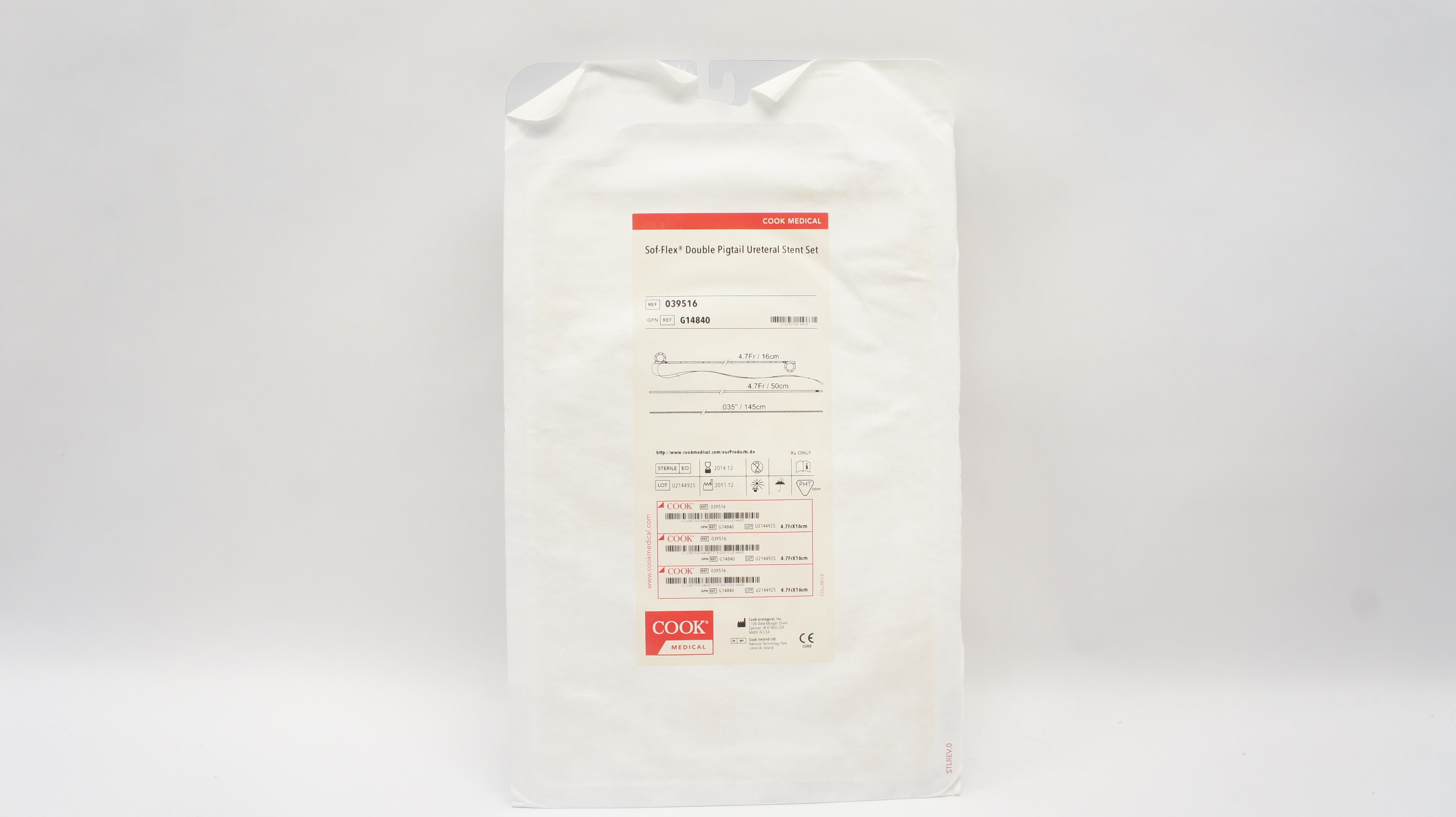 Cook Medical G14840 Sof-Flex Double Pigtail Ureteral Stent Set (x)