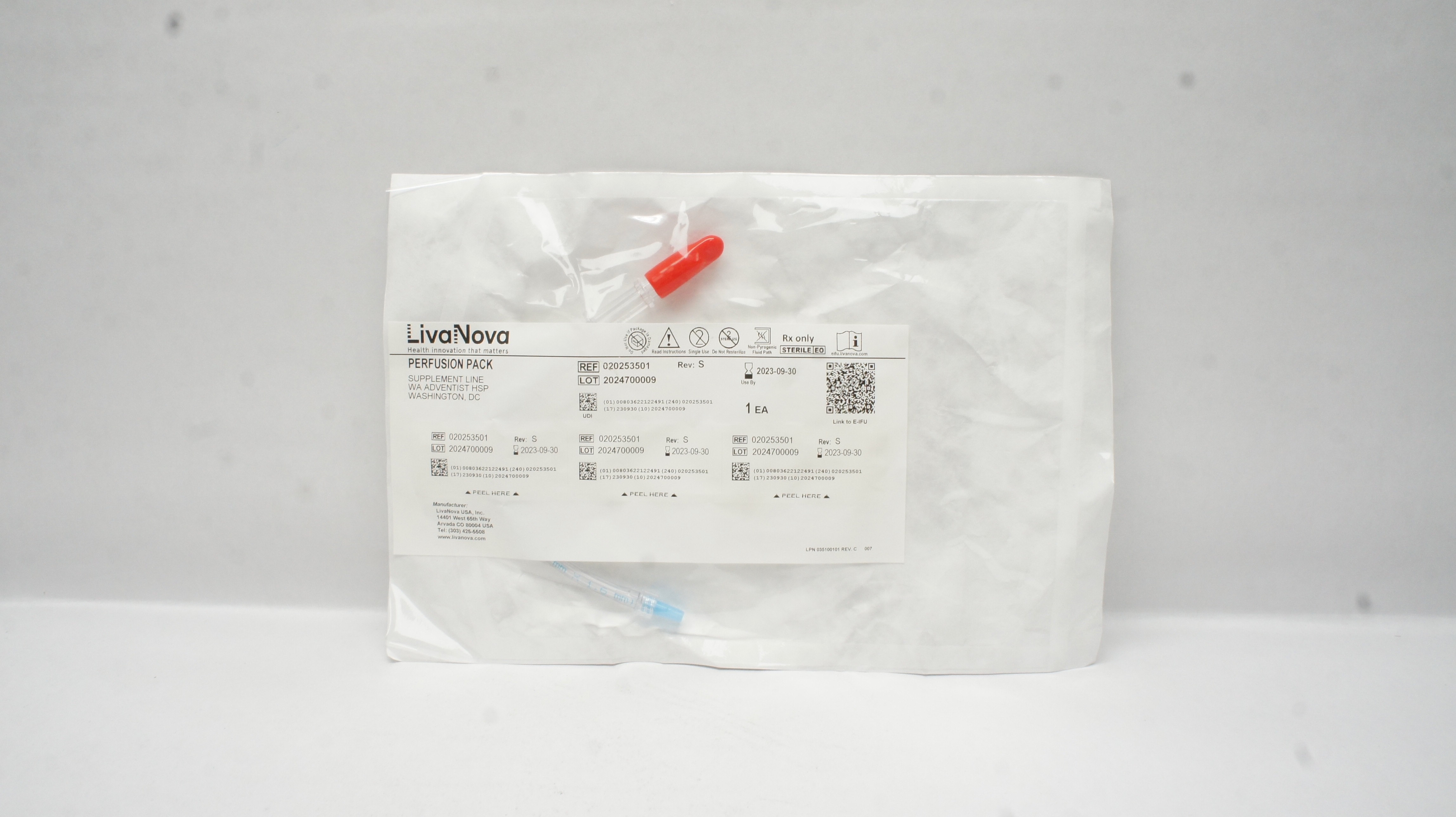 LivaNova 020253501 Perfusion Pack (x)