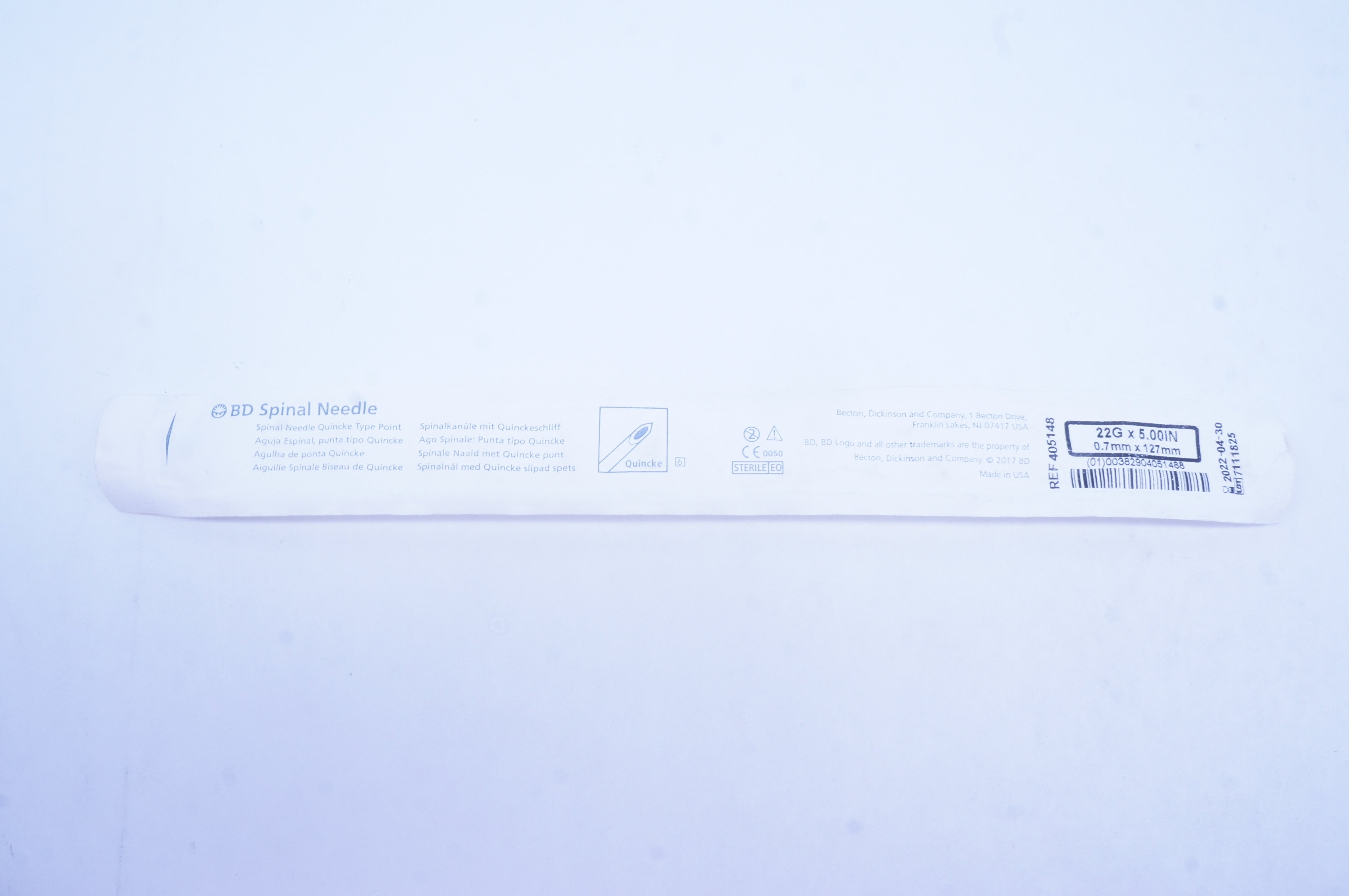 BD 405148 Spinal Ndle,Quincke 22G x 5inch