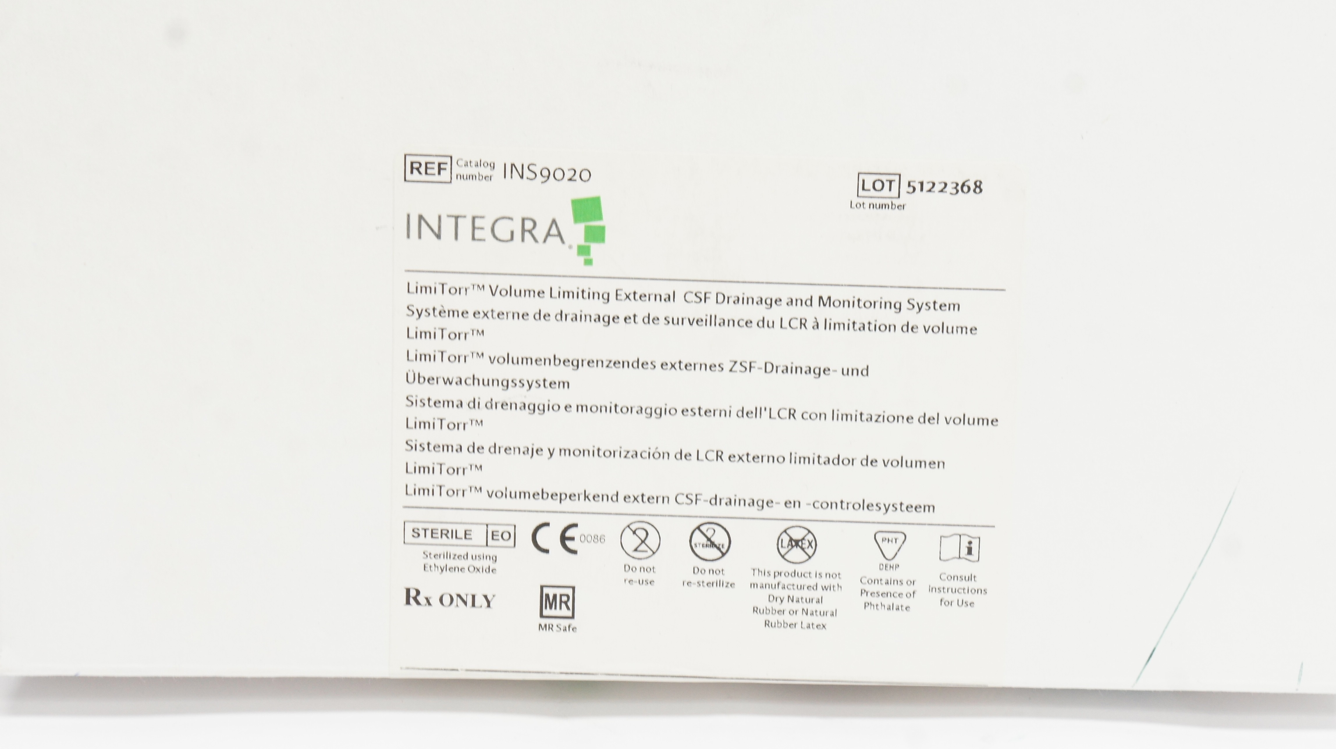 Integra INS9020 LimiTorr Extrenal CSF Drainage & Monitoring System (x)