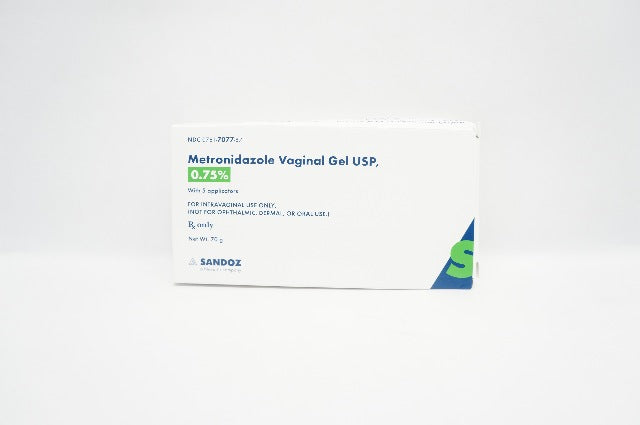 Sandoz NDC 0781-7077-87 Metronidazole Vaginal Gel USP 0.75% W/ 5 Applicators