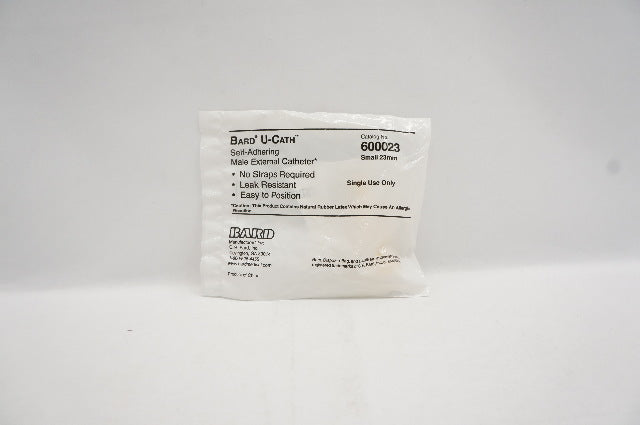 Bard 600023 U-Cath Self-Adhering Male External Catheter Small 23mm