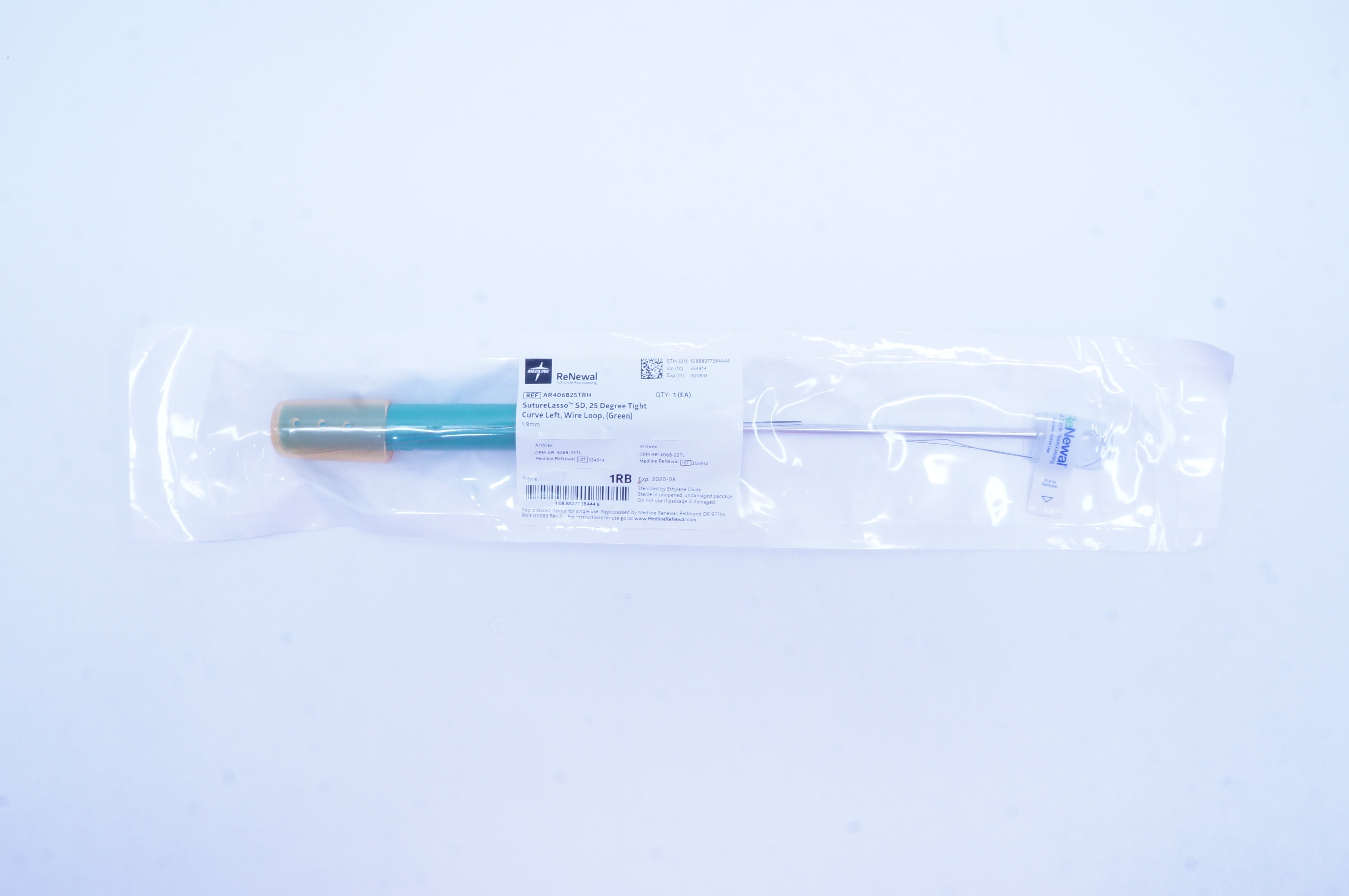 Medline AR406825TRH SutureLasso SD,25 Deg. Tight Curve Left,Wire Loop 1.8mm (x)