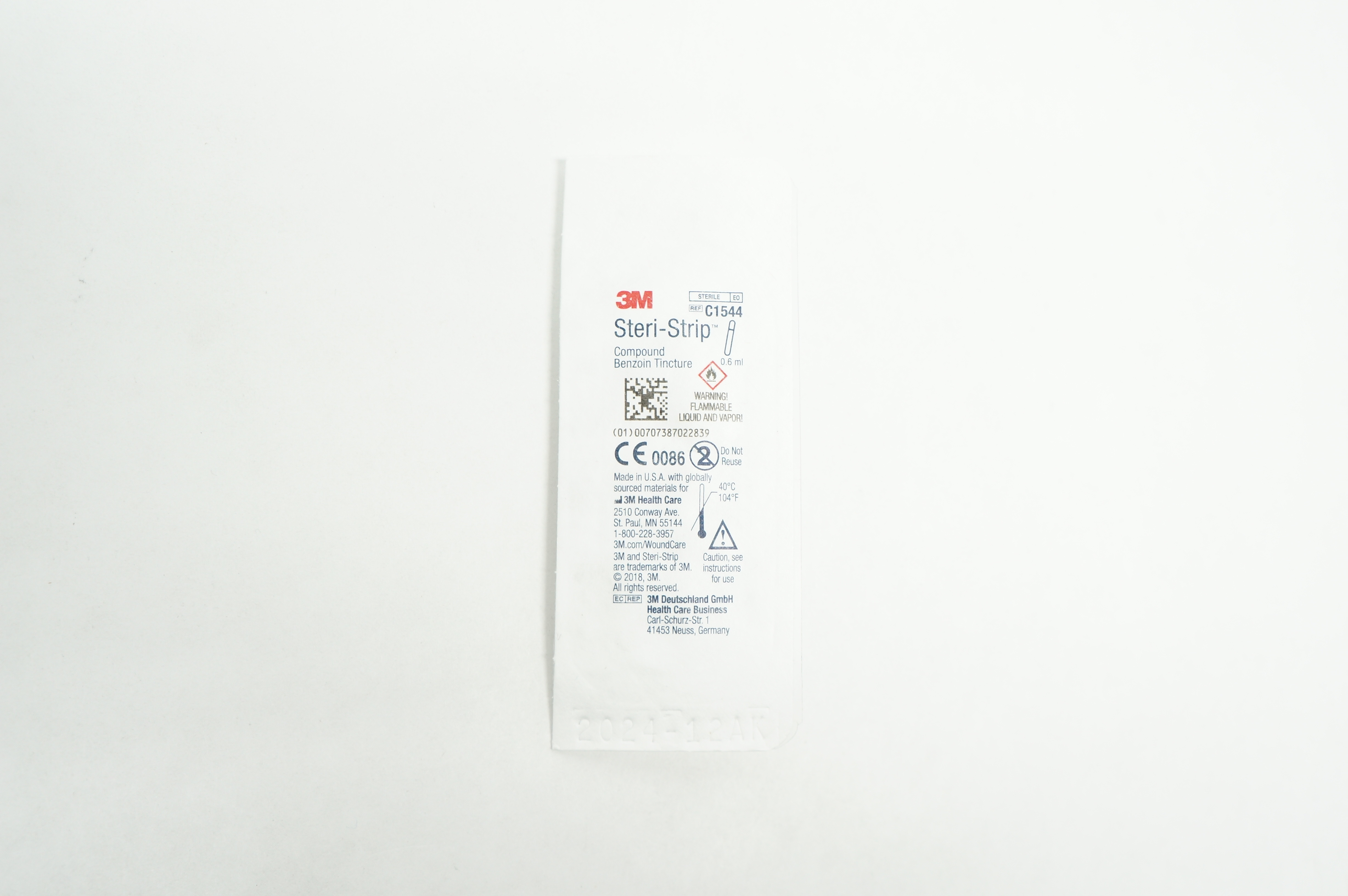 3M C1544 Steri-Strip Compound Benzoin Tincture 0.6mL