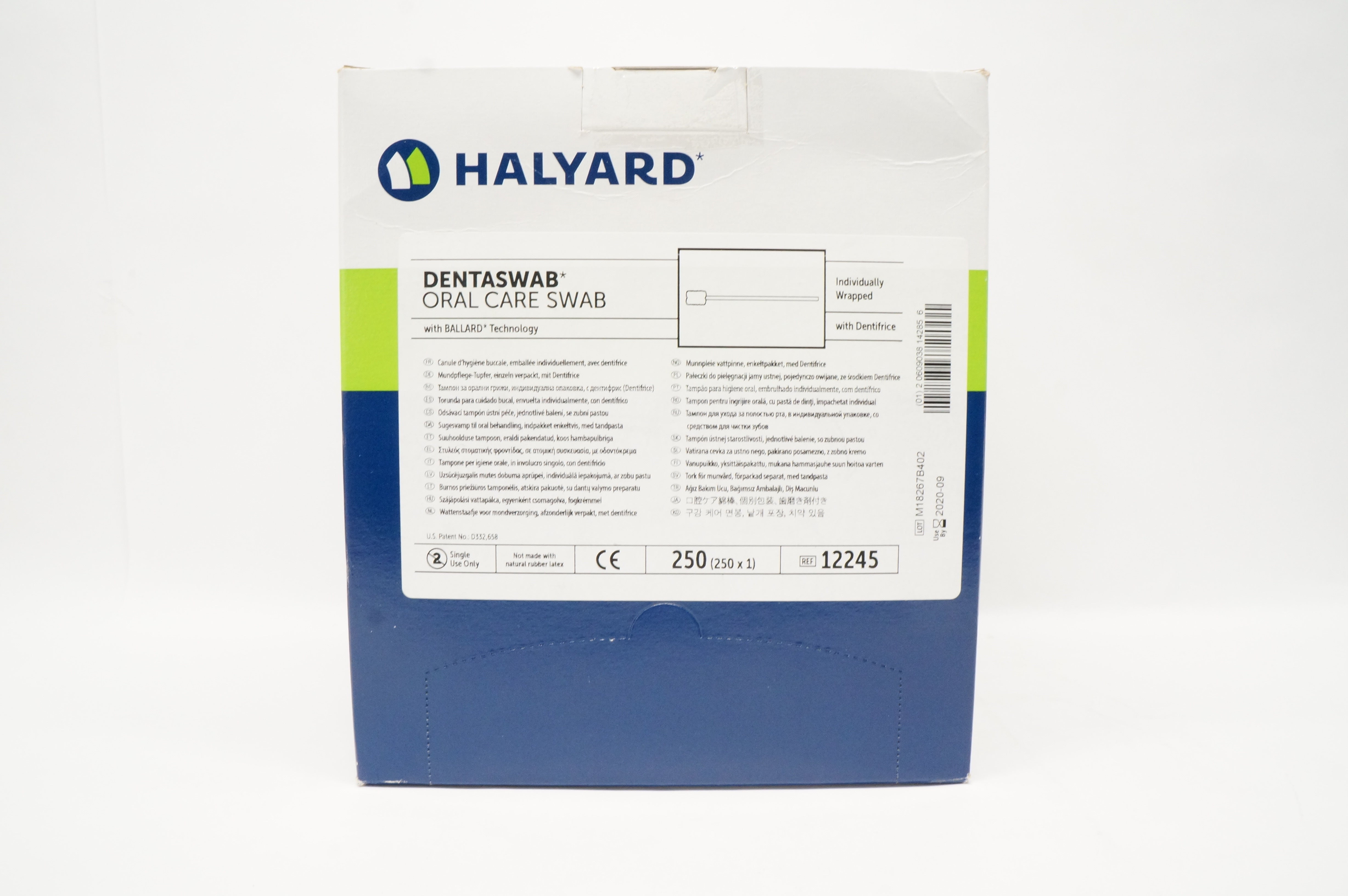 Halyard 12245 Dentaswab Oral Care Swab W/Ballard Technology (x) - Box of 250