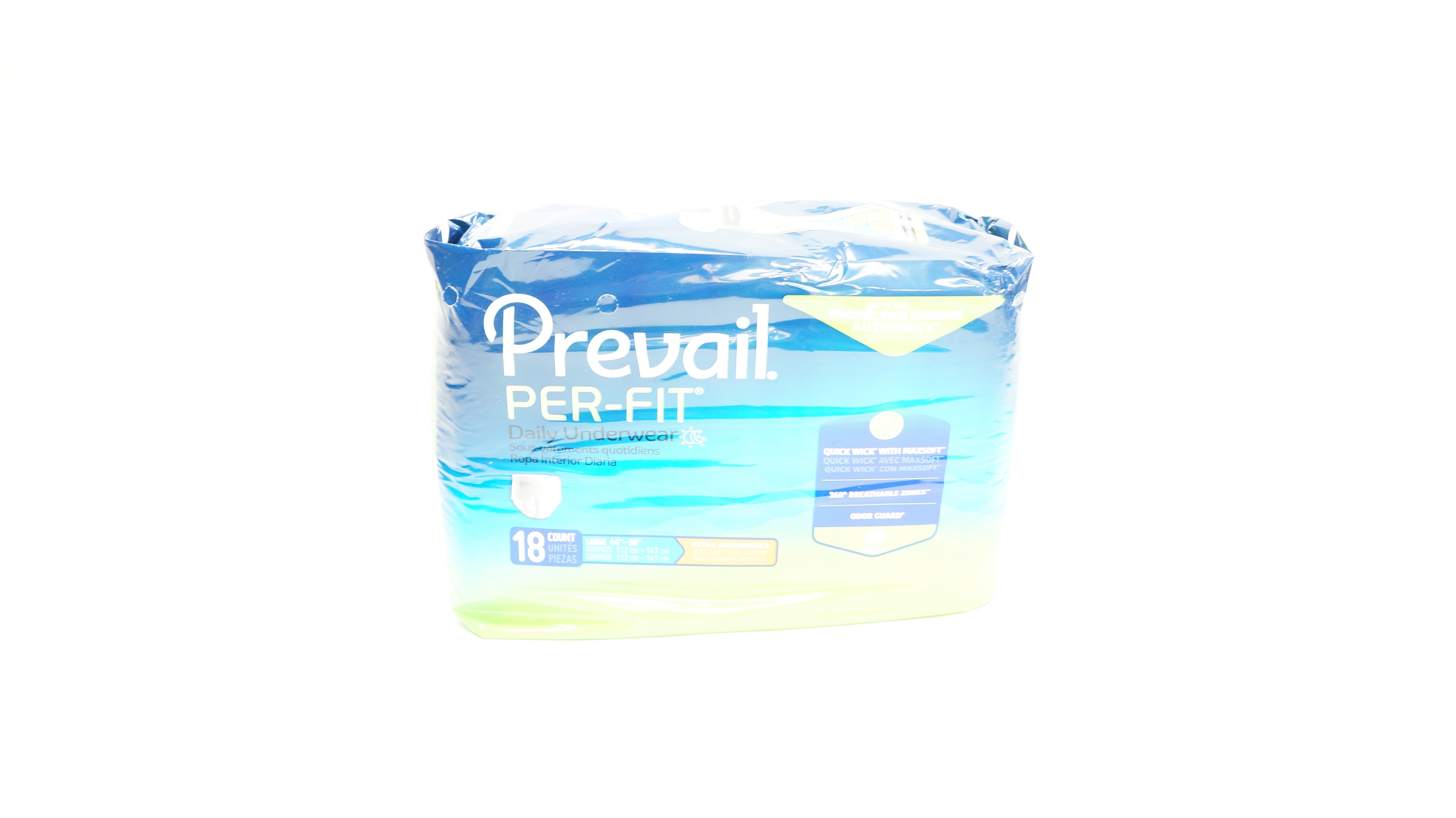 First Quality PF-513 Prevail Per-Fit Daily Underwear Large 44 x 58in -Pack of 18