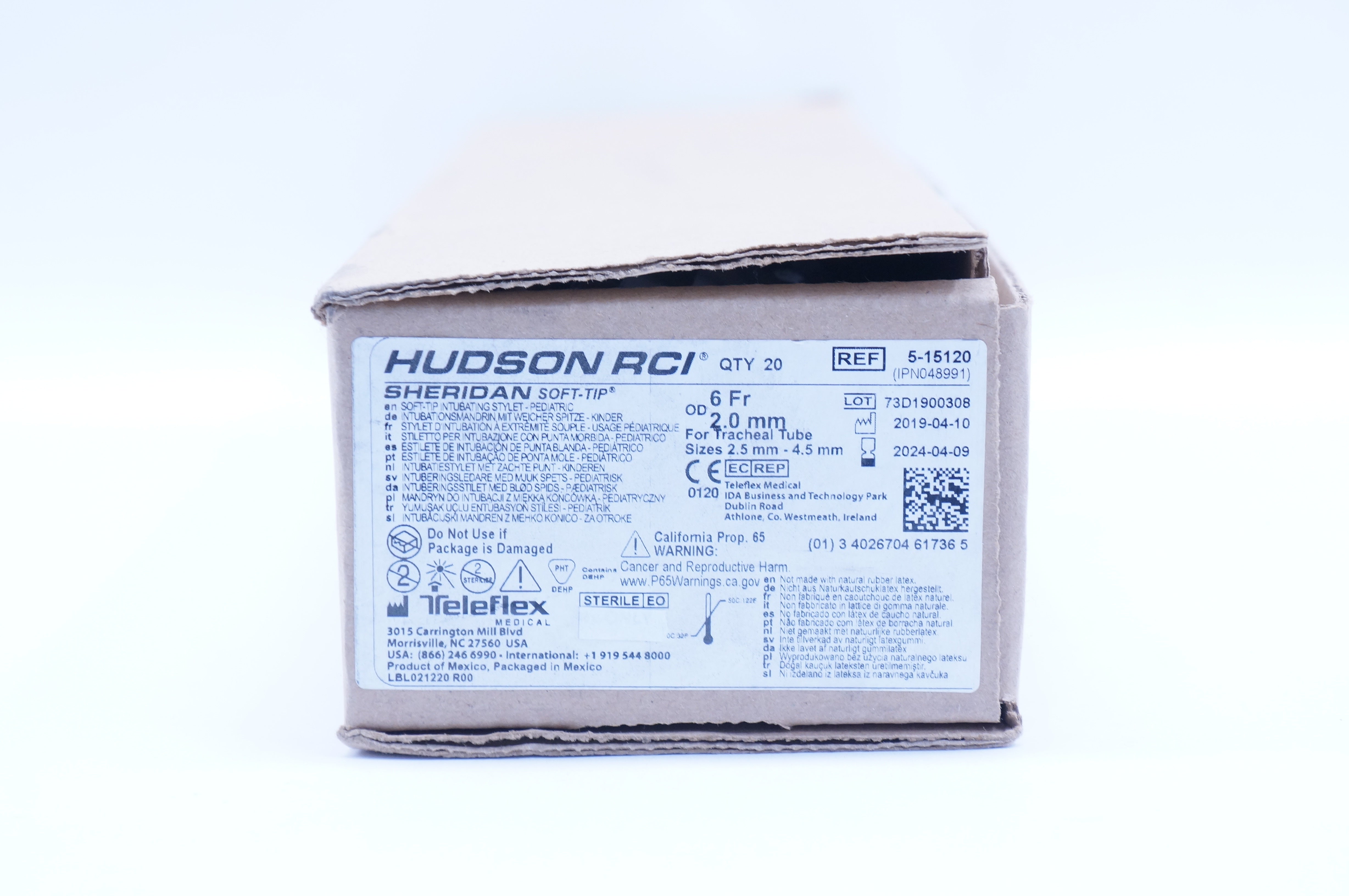 Teleflex 5-15120 Sheridan Soft-Tip Intubating Stylet - Pediatric 6Fr ...