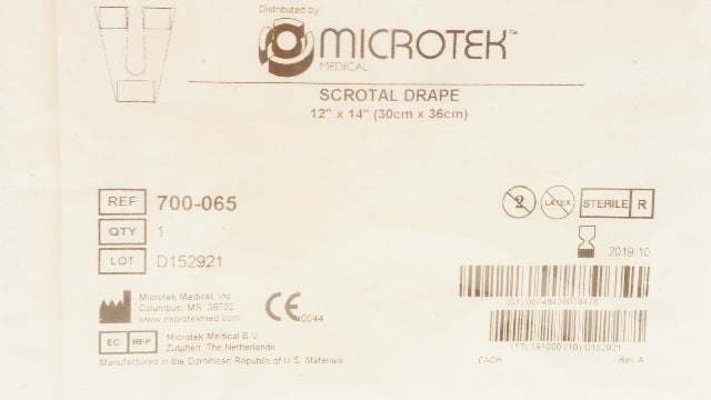 Microtek 700-065 Scrotal Drape 12 inch x 14 inch (x)