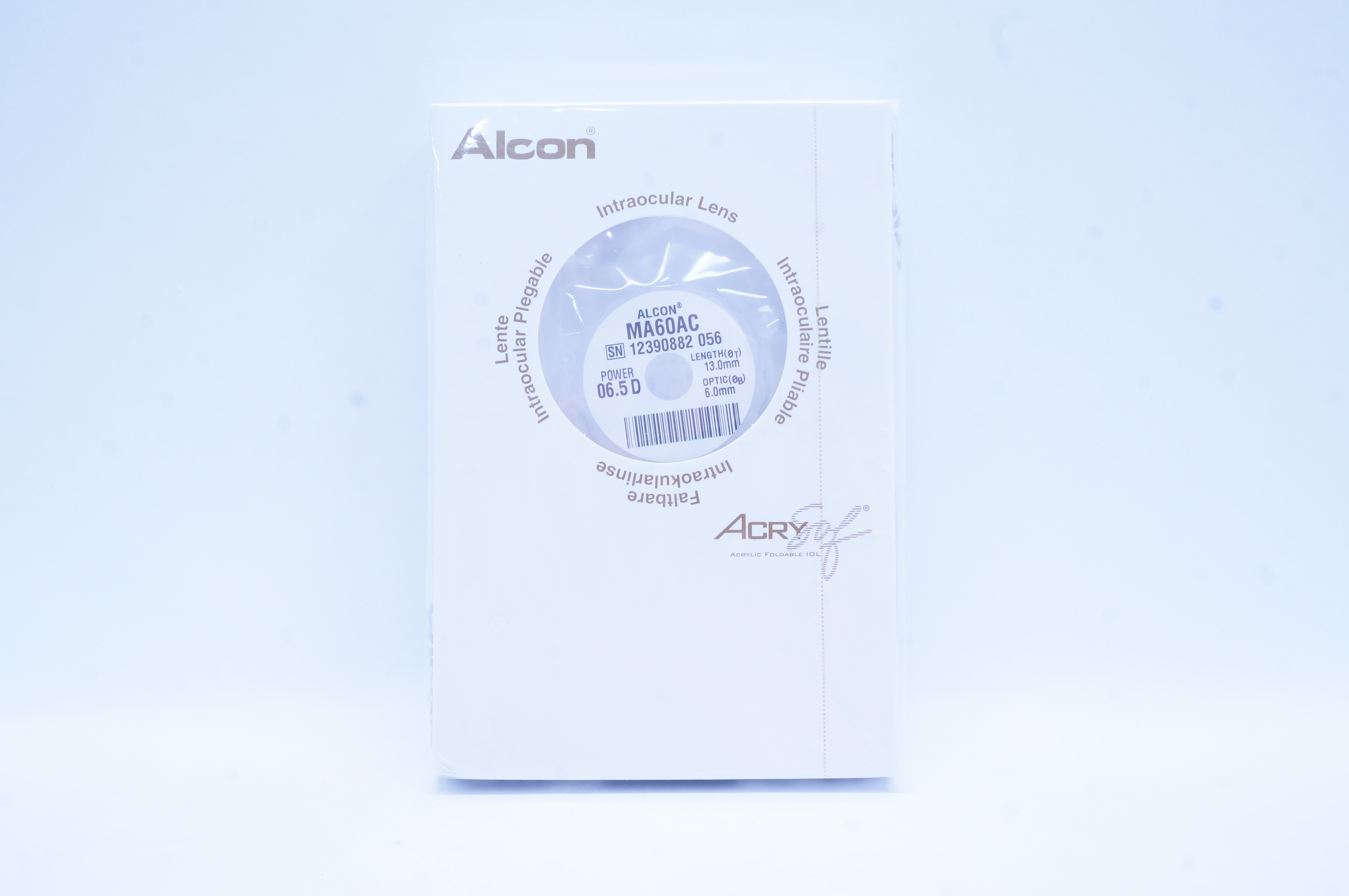 Alcon Laboratories MA60AC AcrySof Intraocular Lens 06.5 D x 6.0mm x