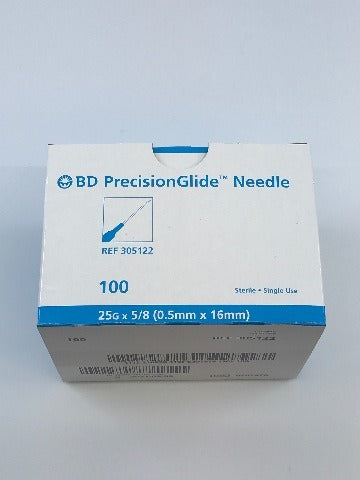 BD 305122 PrecisionGlide Ndle 25G x 5/8 ~ Box  of 100