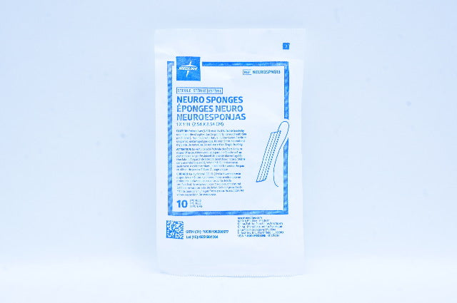 Medline NEUROSPNG13 Neuro Sponges 1 inch x 1 inch - Pack of 10