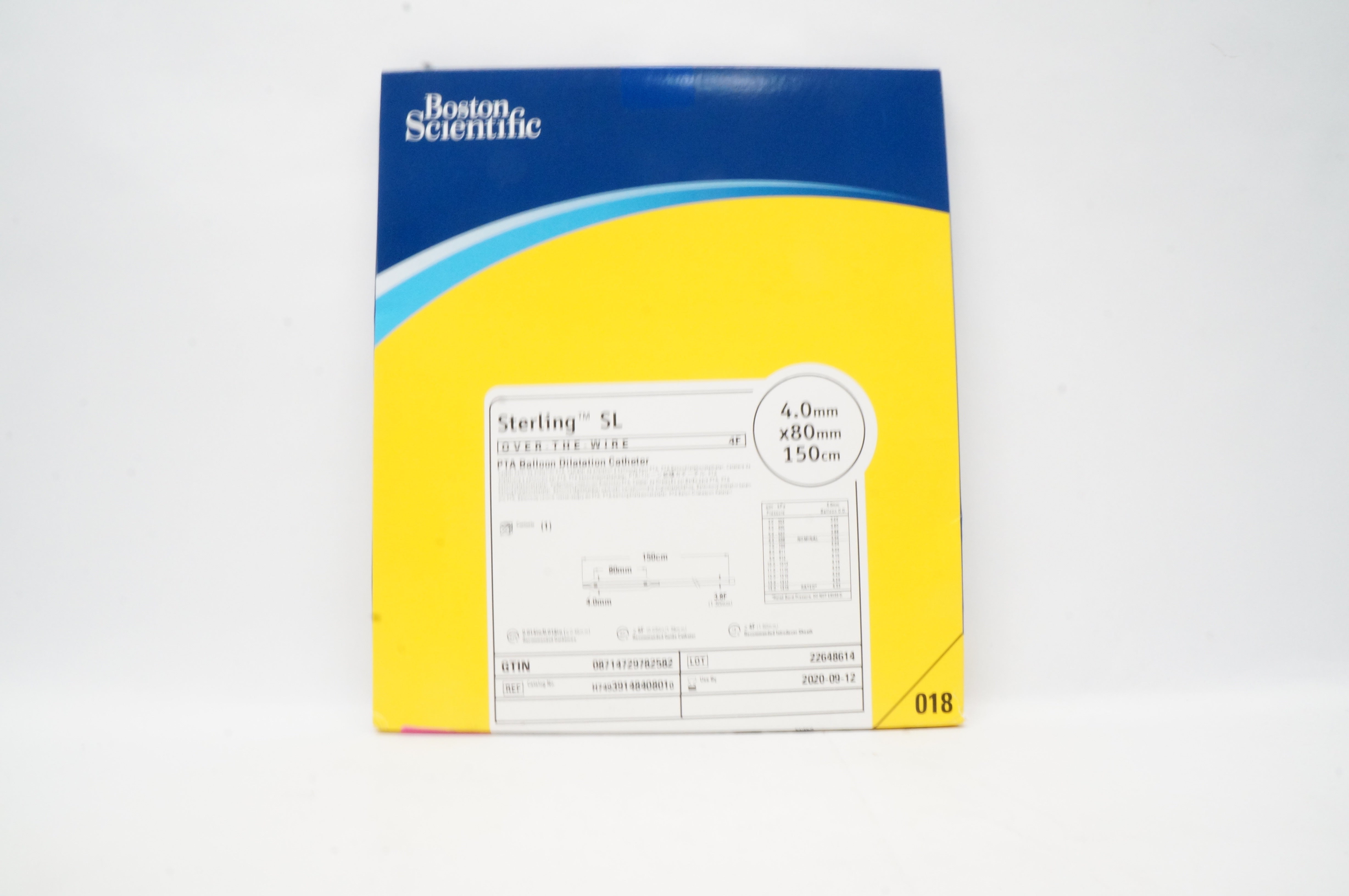 Boston Scientific H74939148408010 Sterling SL Over The Wire 4F,4 x80mmx150cm (x)