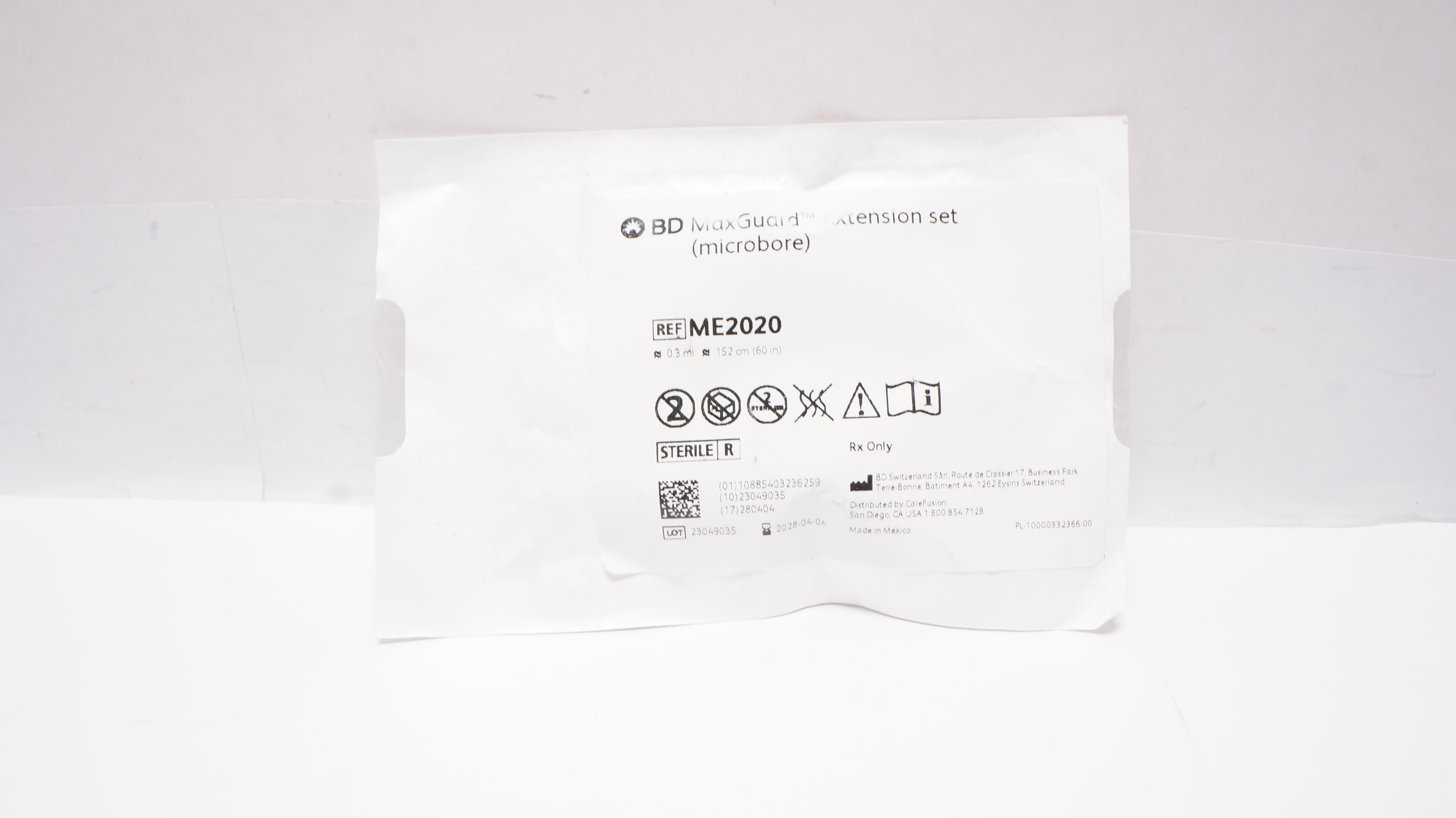 BD ME2020 MaxGuard Extension Set 0.3ml x 60inch (Approx.)
