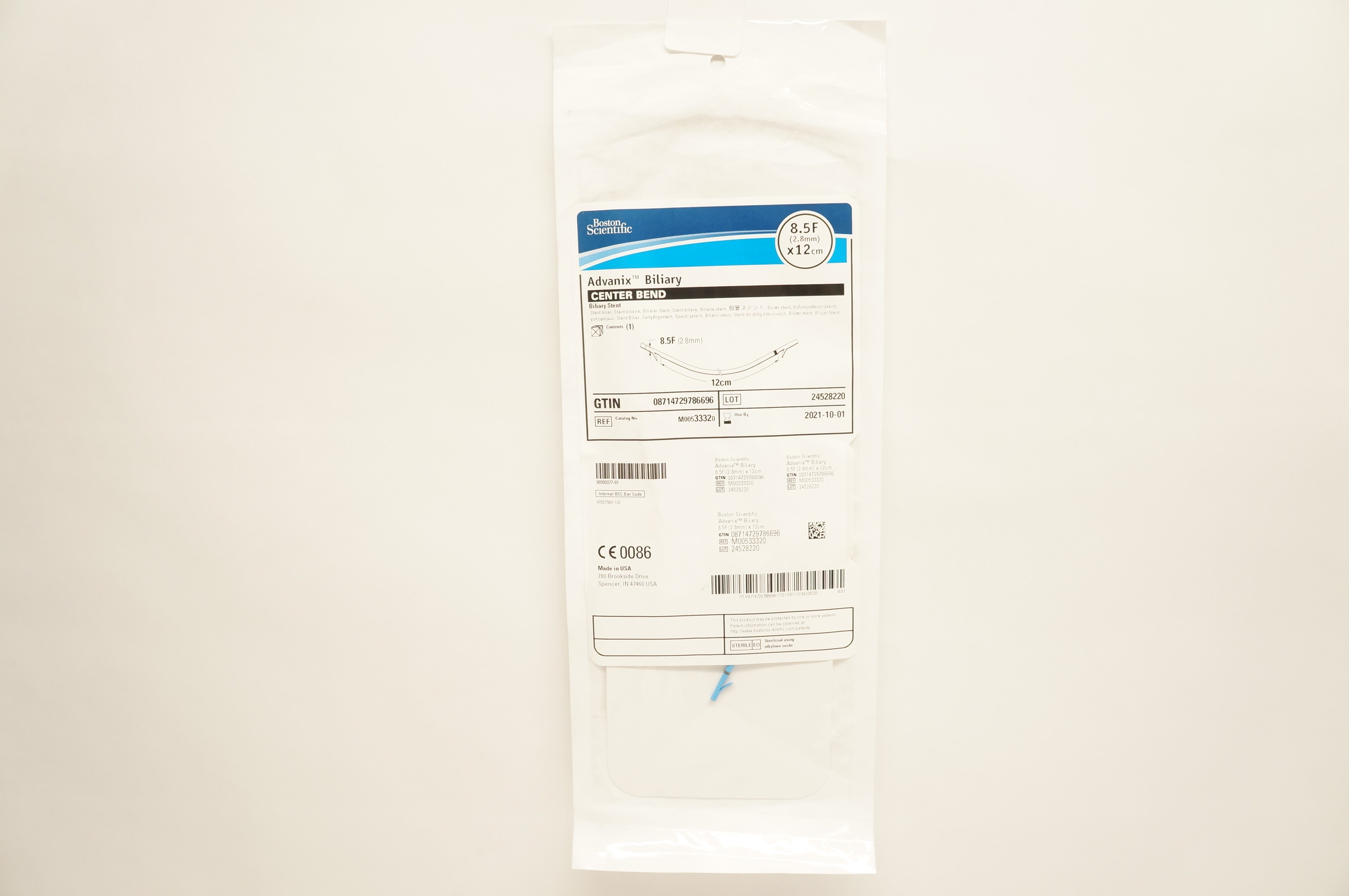 Boston Scientific 3332 Advanix Biliary Duodenal Bend Stnt 7F x 9cm (x)