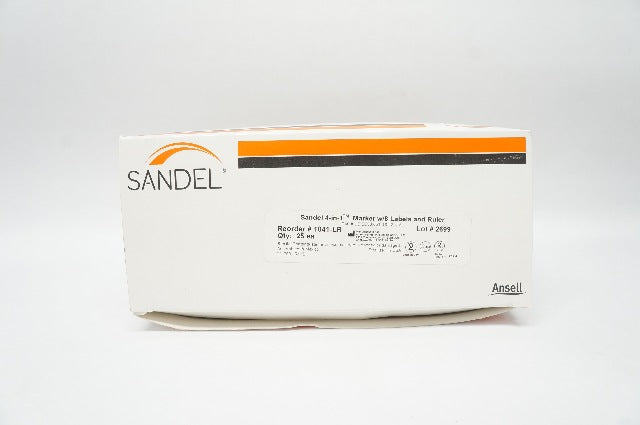 Ansell 1041-LR Sandel 4-in-1 Marker w/8 Labels and Ruler - Box of 25