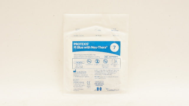 Cardinal Health 2D73EB70 PROTEXIS PI Blue Powder-Free Surgical Gloves, Size 7