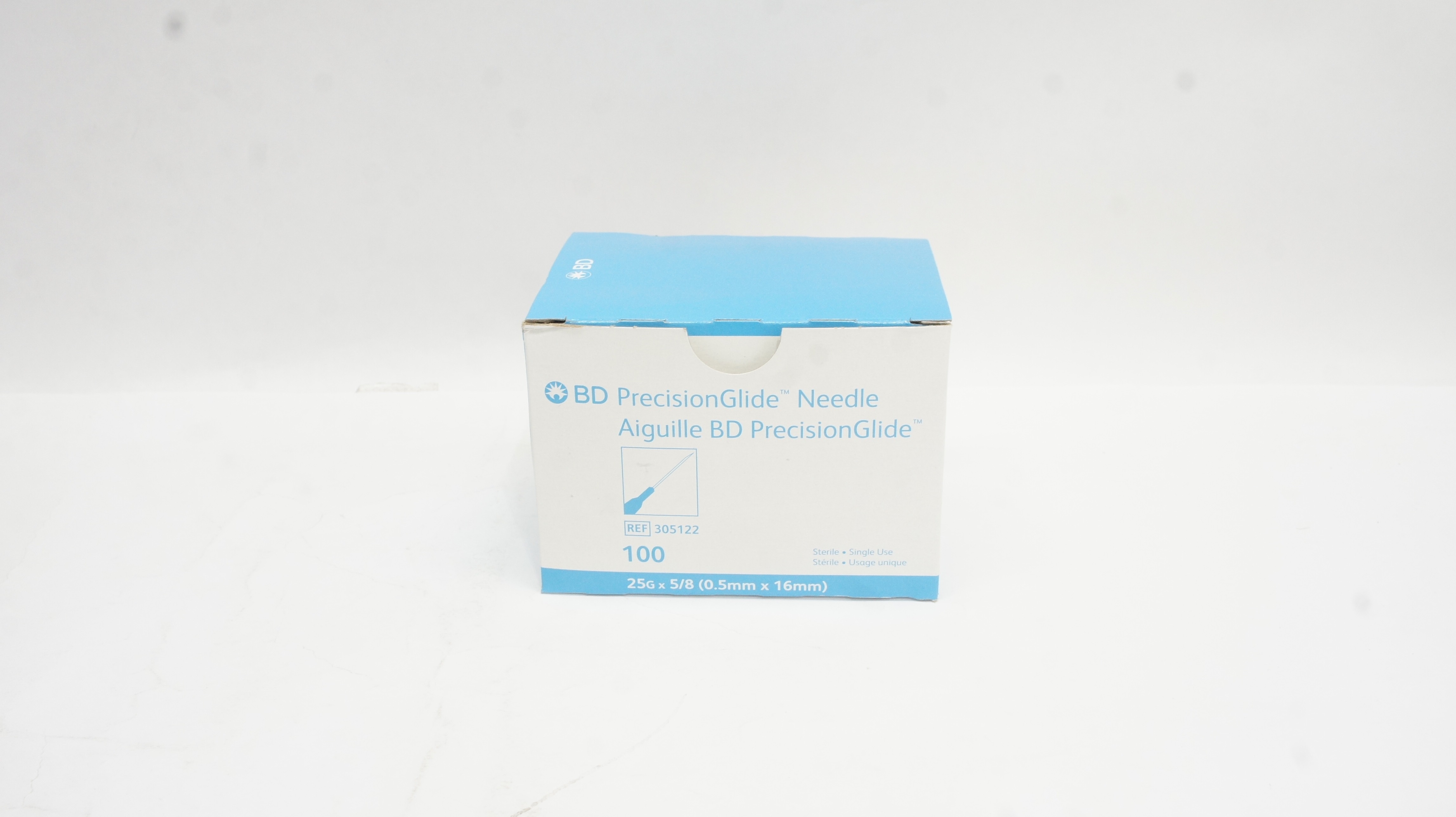 BD 305122 Precision Glide Ndle 25G x 5/8inch - Box of 100