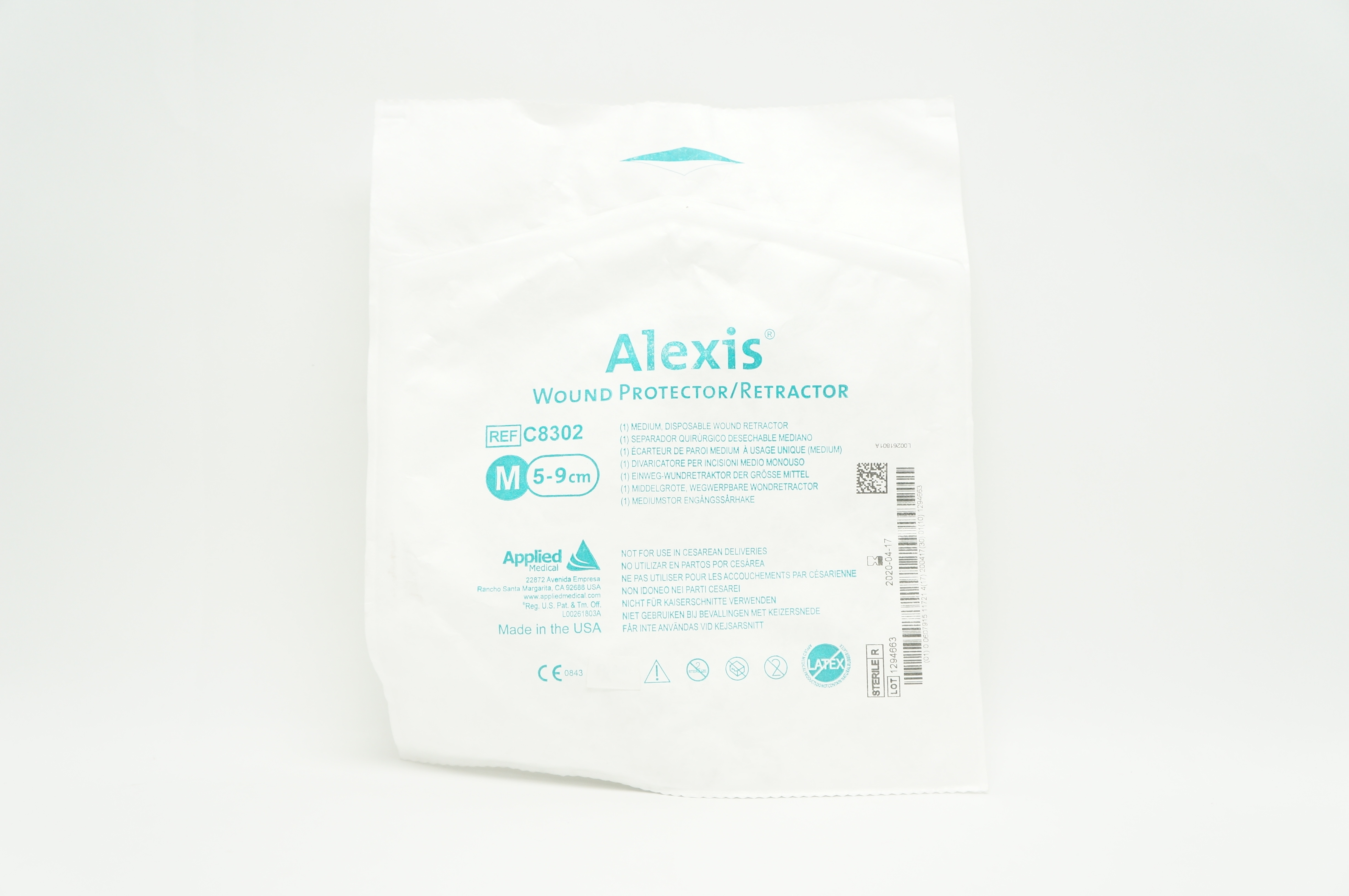 Applied Medical C8302 Alexis Wound Protector/Retractor 5-9cm, Medium (x)