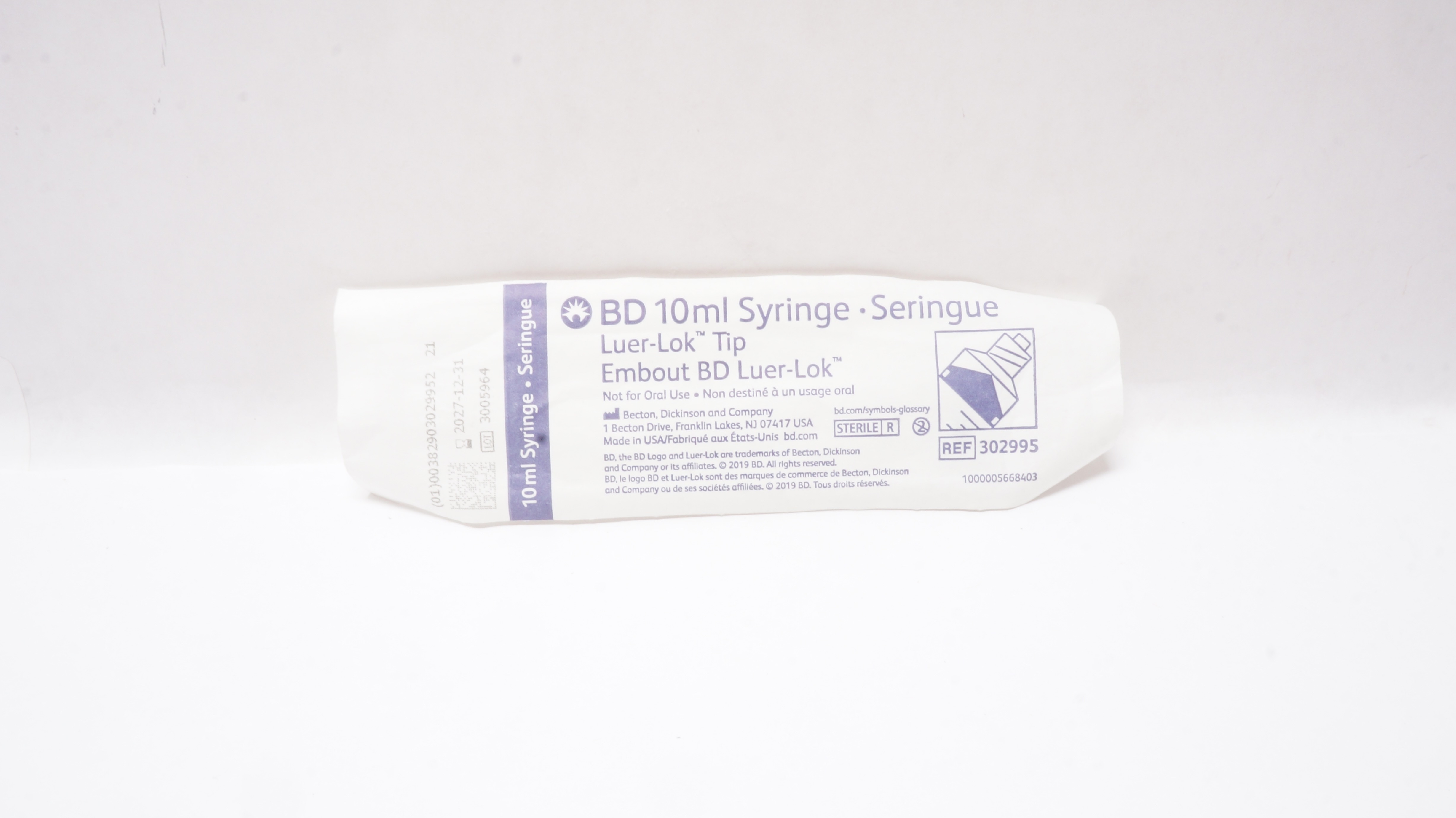 BD 302995 10mL Syringe Luer-Lok Tip