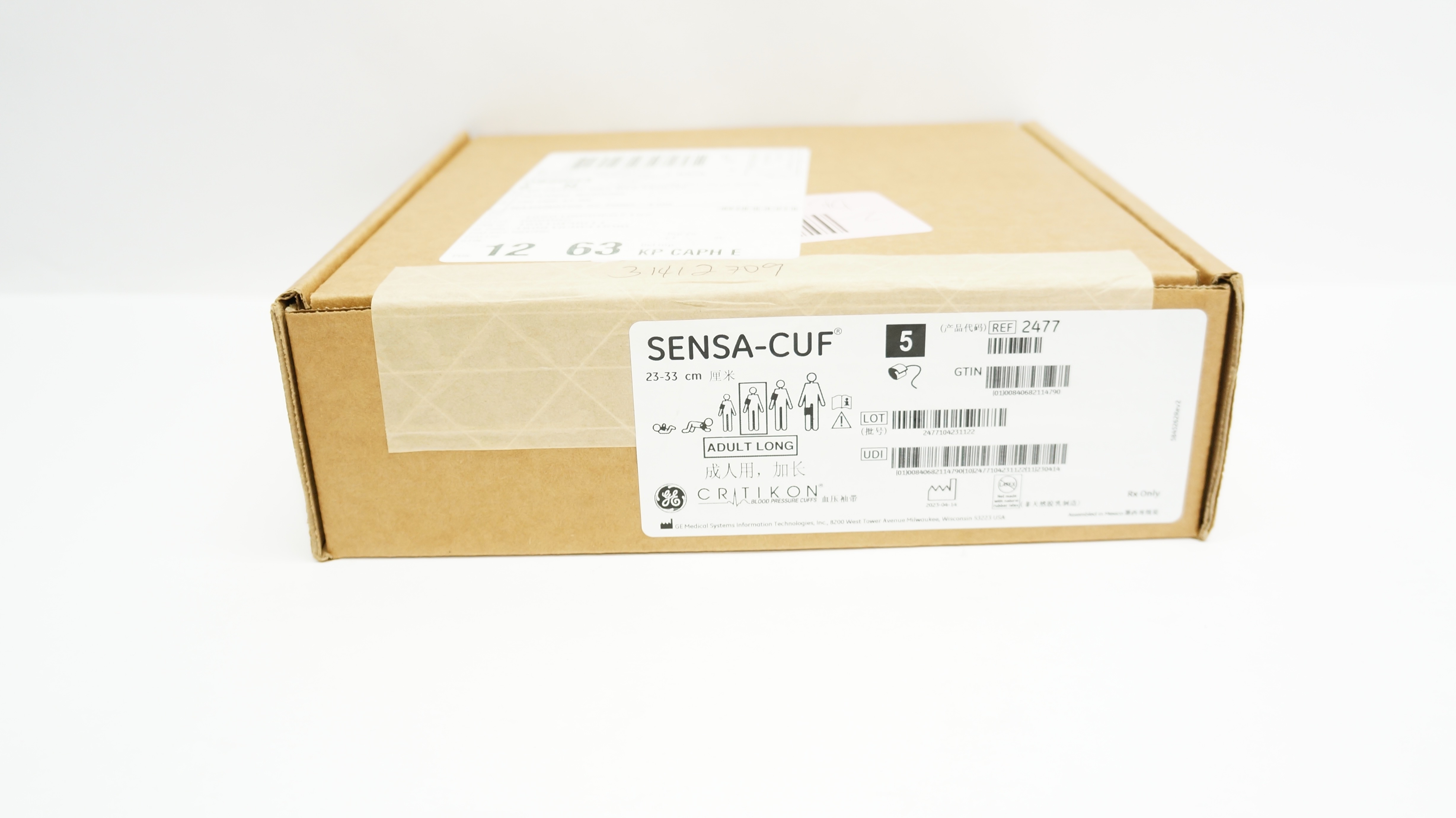GE 2477 Critikon Blood Pressure Cuffs Sensa-Cuf 21-40,Adult Long - Box of 5