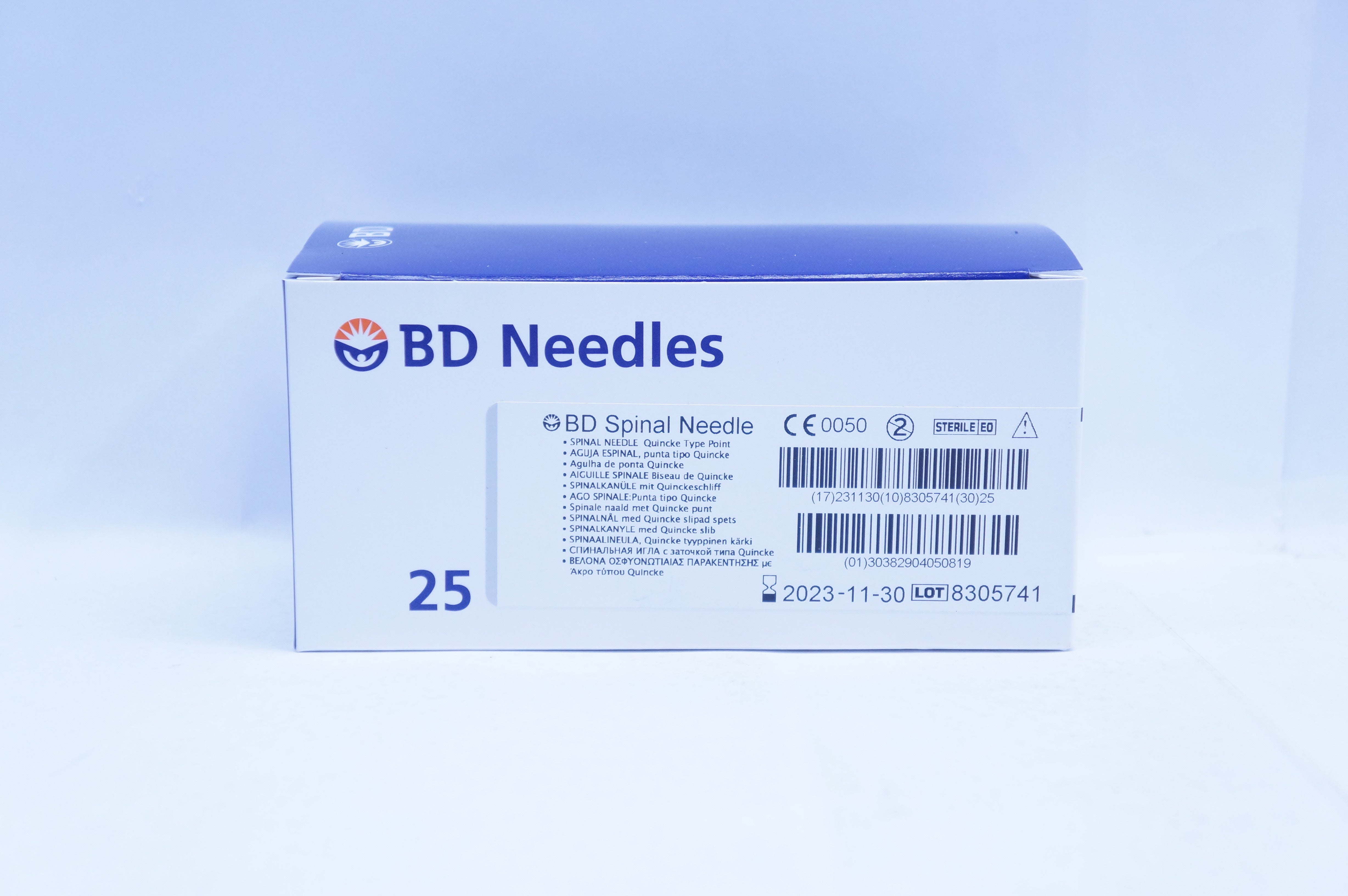BD 405081 Spinal Needle Quincke Type Point 27G x 3-1/2inch - Box of 25