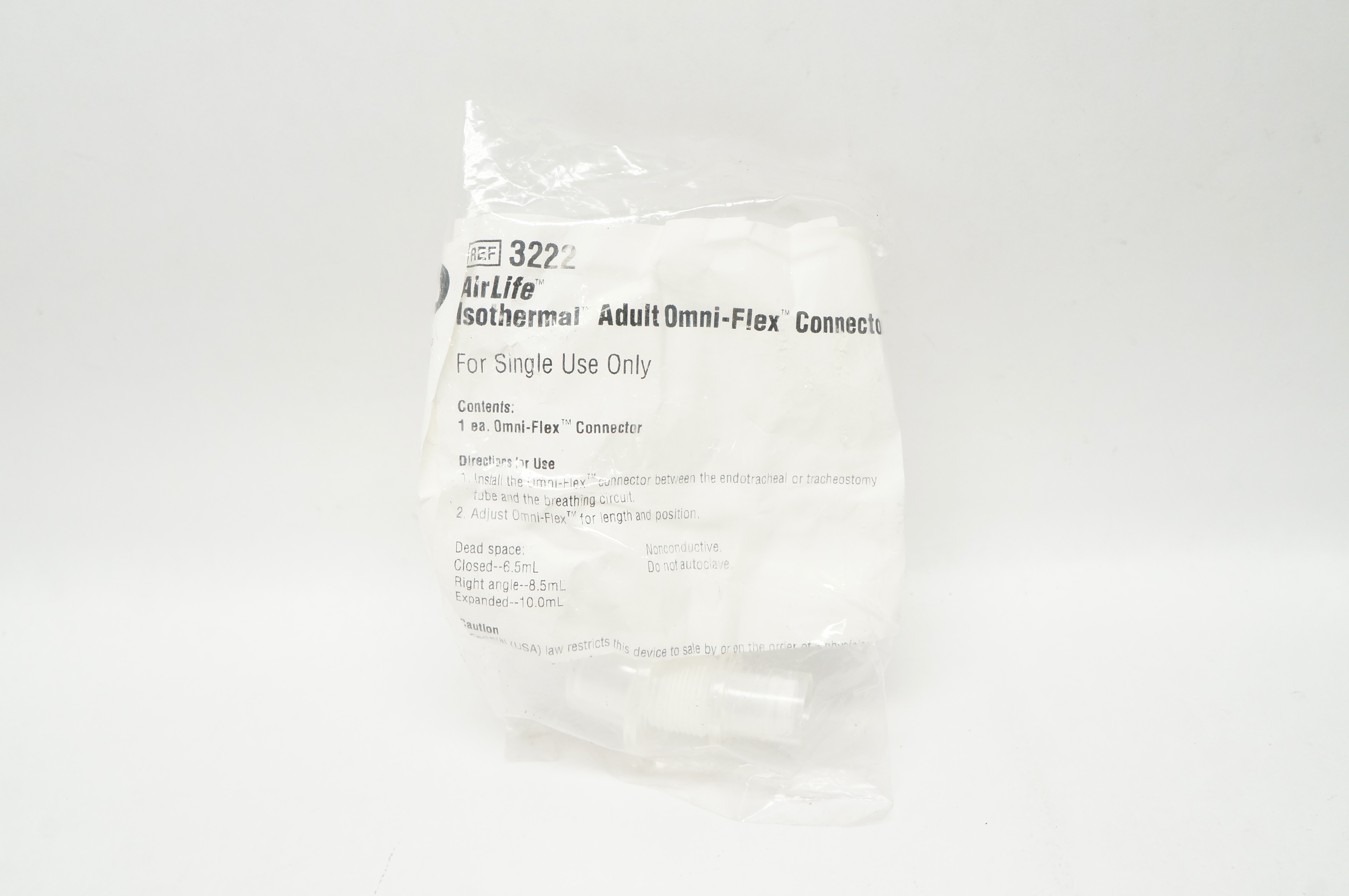 CareFusion 3222 AirLife Isothermal Adult OmniFlex Connector