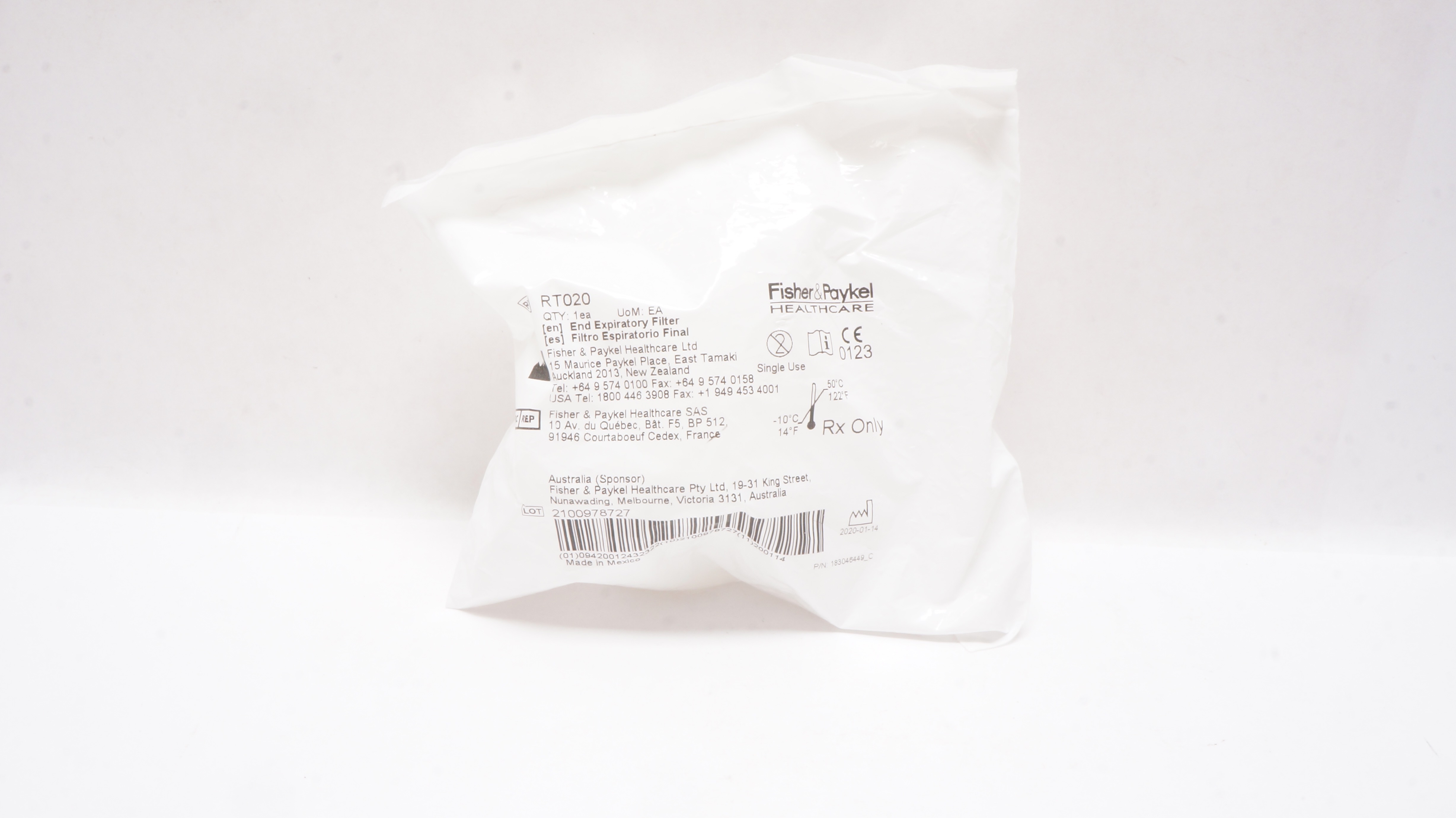 Rt202 Fisher&Paykel RT020 End Expiratory Filter