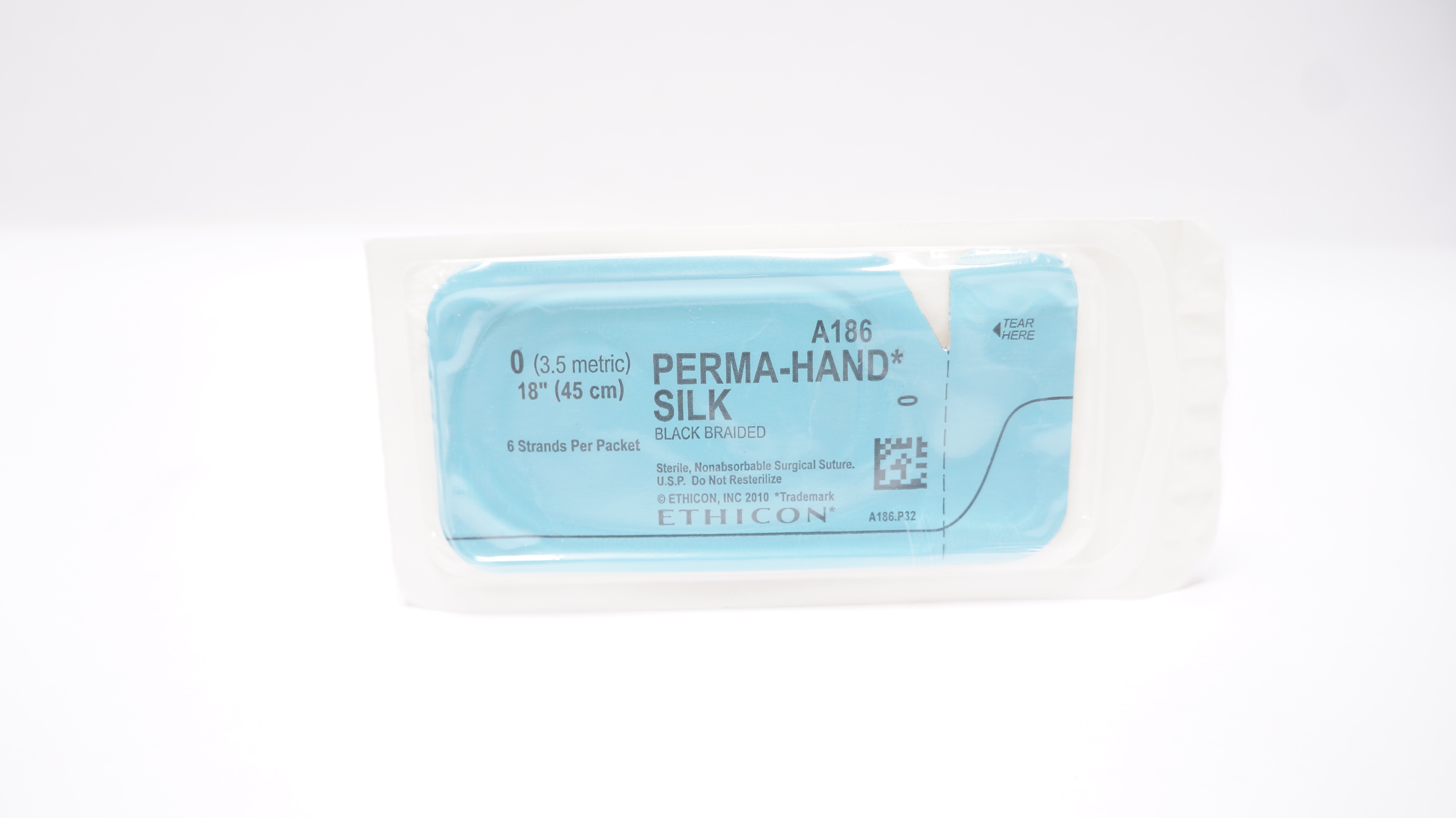 Ethicon A186 0 PERMA-HAND SILK Surgical Stre Black Braided 18inch (x)