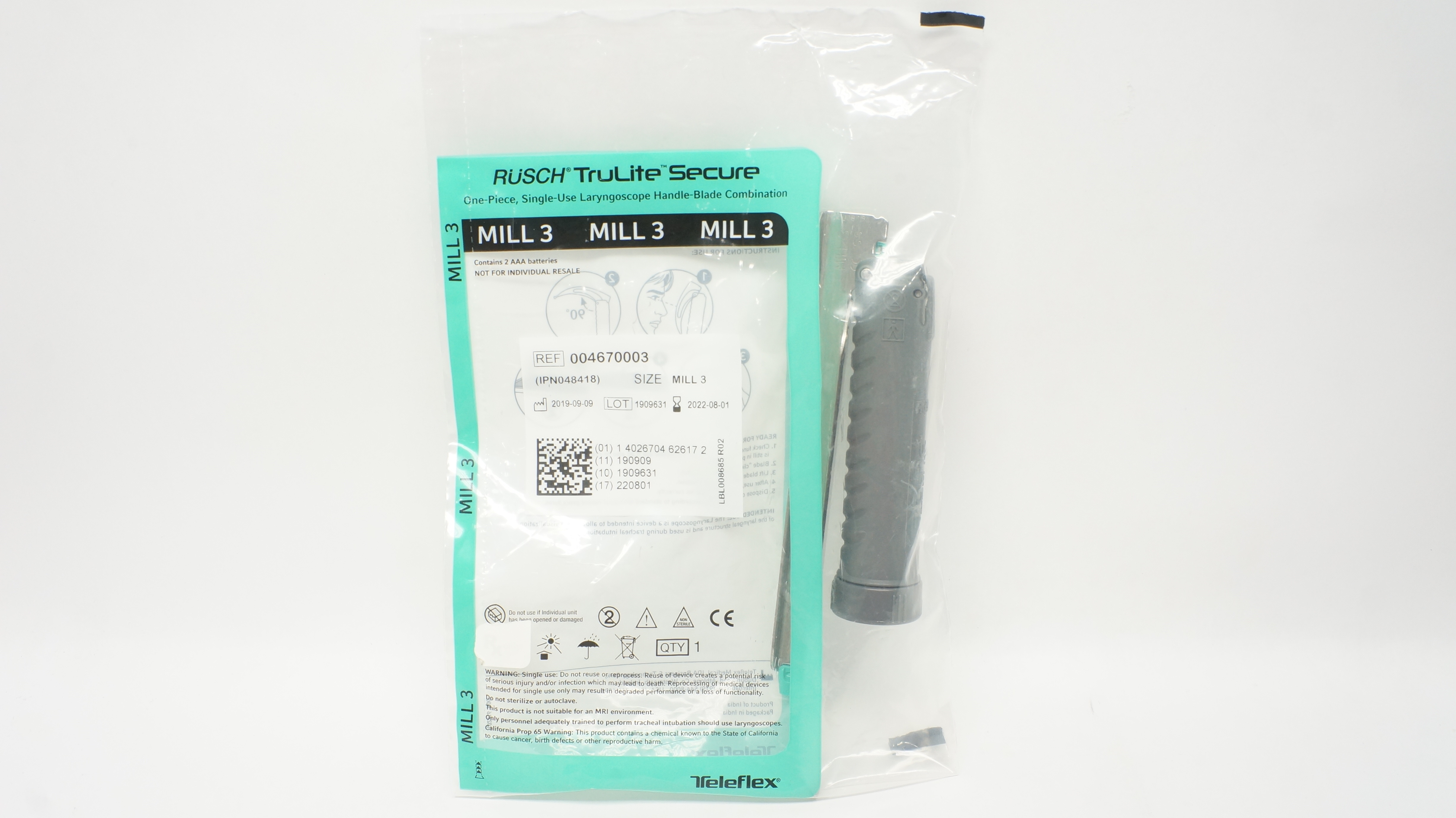 Teleflex 004670003 TruLite Secure Laryngoscope Handle-Blade Combination ...