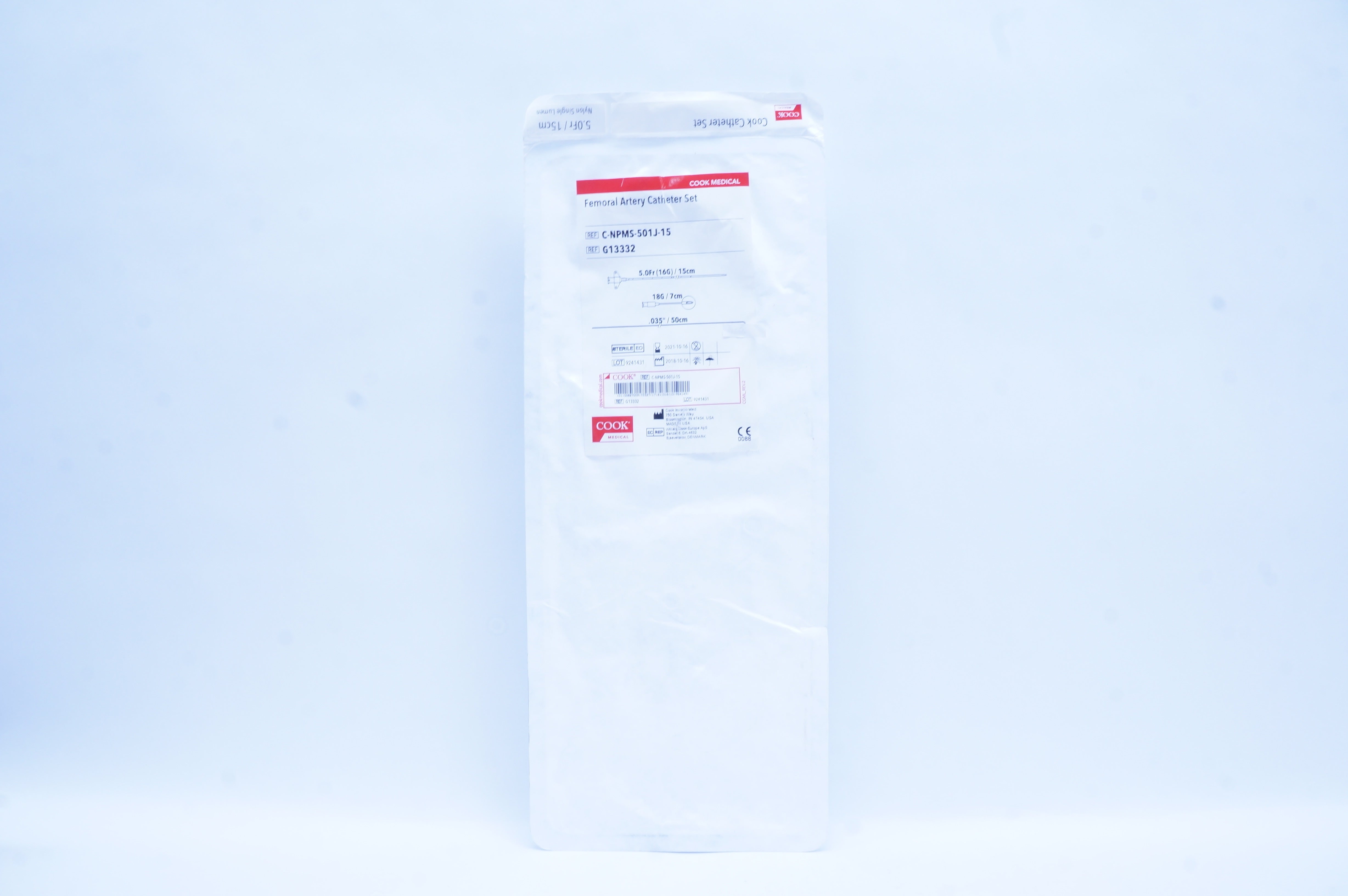 Cook Medical G13332 Femoral Artery Cath. Set 5.0Fr x 15cm