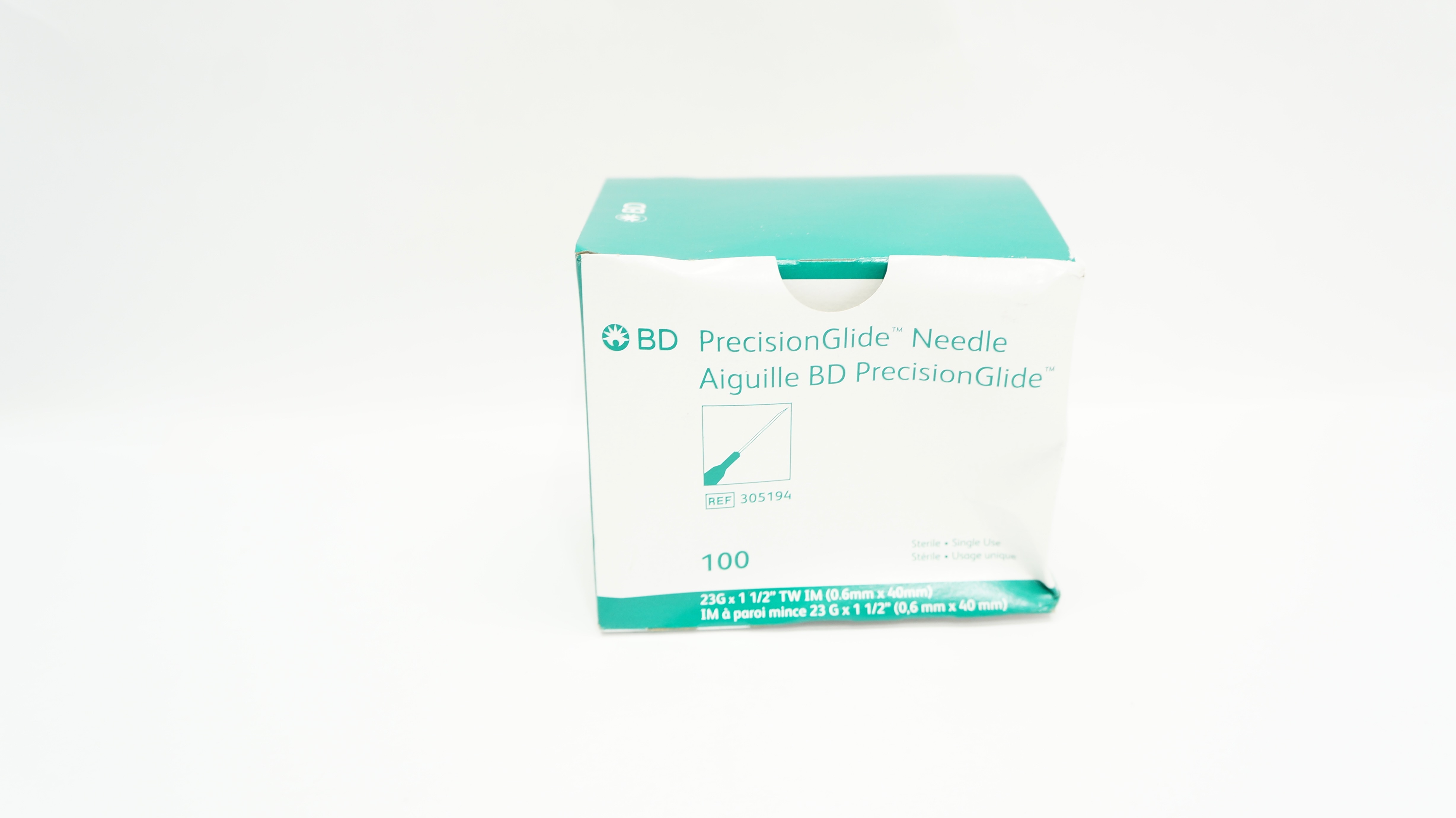 BD 305194 PrecisionGlide Ndle 23G x 1-1/2 - Box of 100
