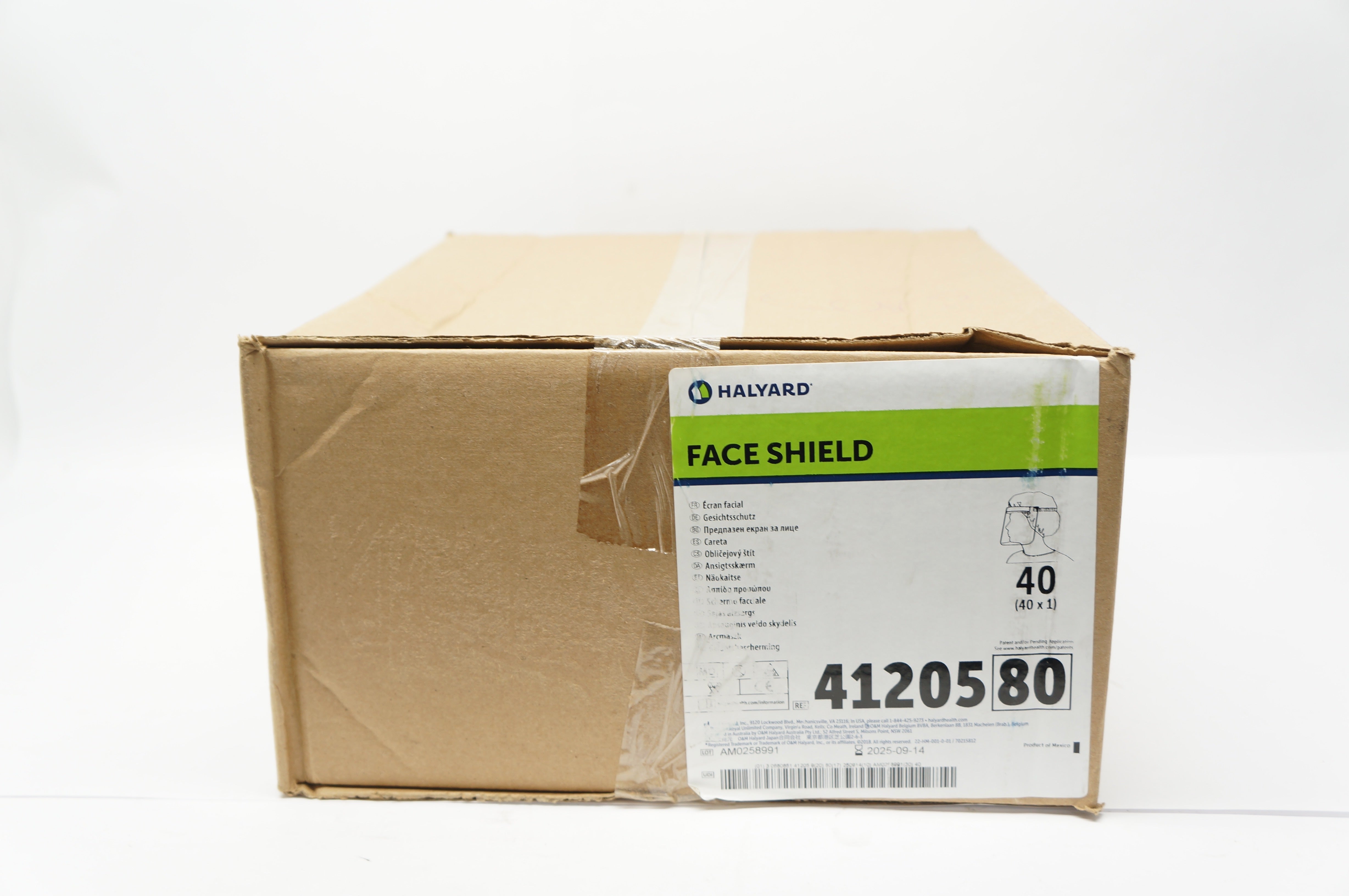 Halyard 4120580 Face Shield - Case of 40