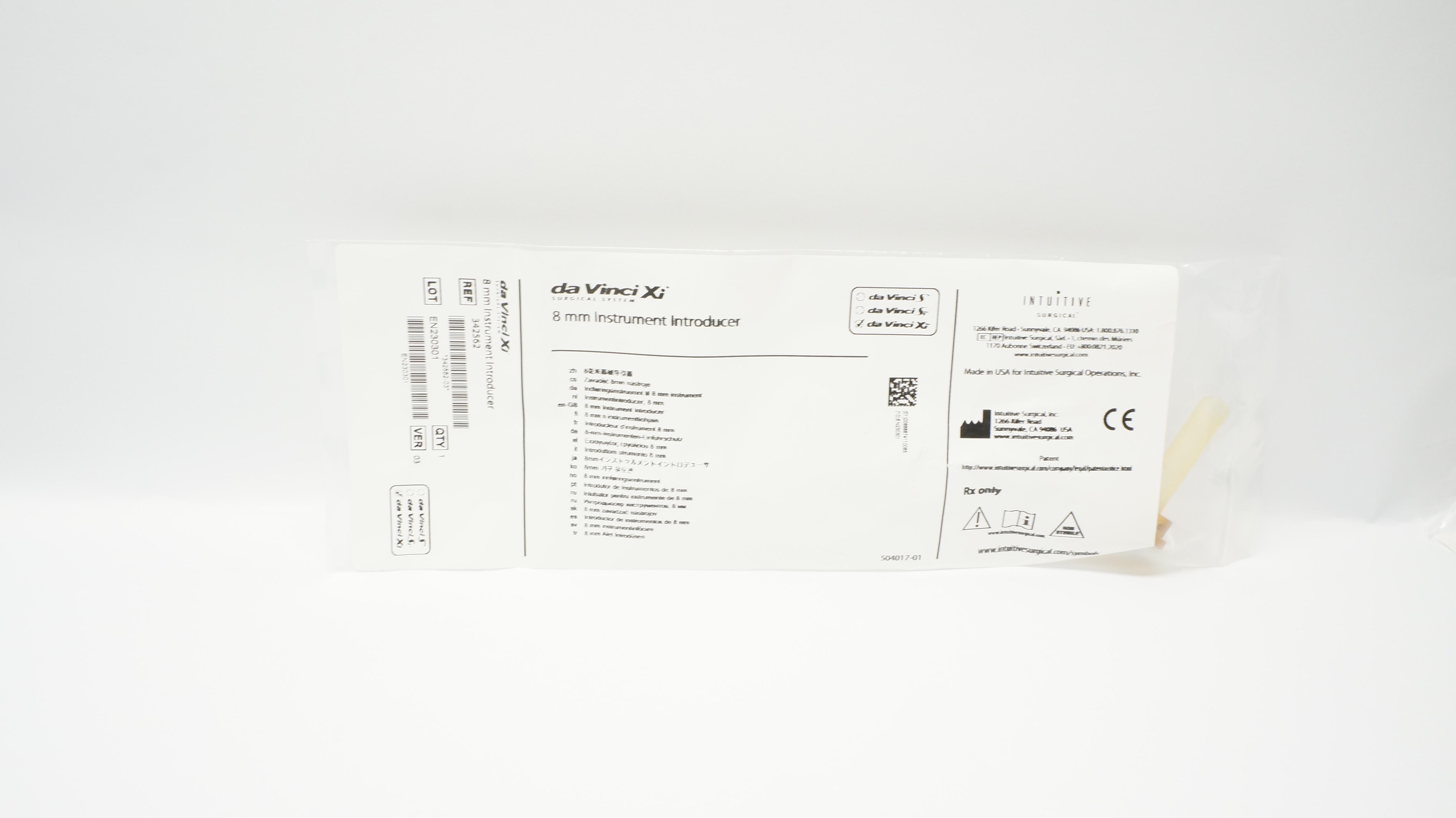 Intuitive Surgical 342562 da Vinci Xi Instrument Introducer 8mm
