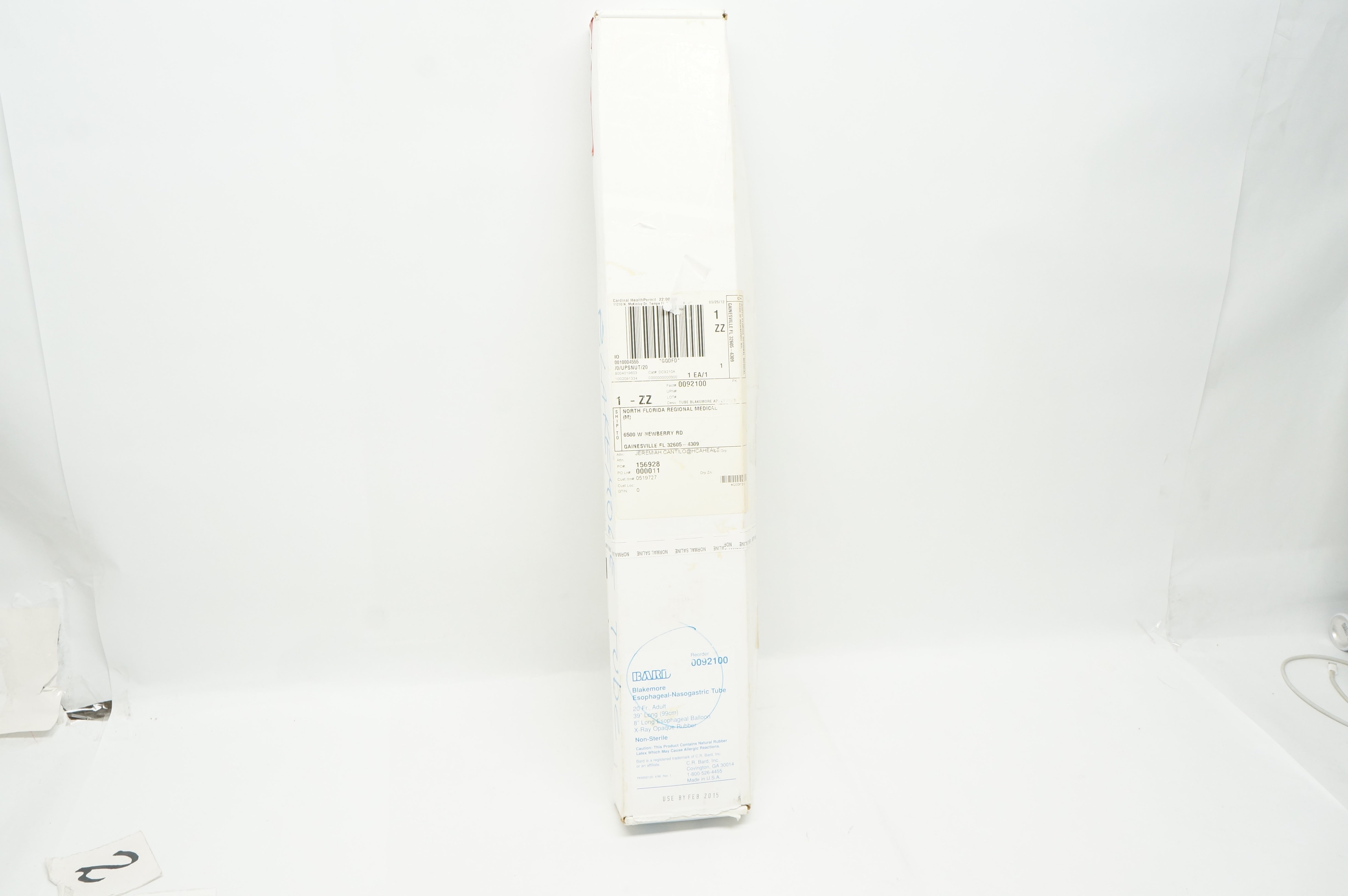 Bard 0092100 Blakemore Esophageal-Nasogastric Tube 20Fr x 39inch, Adult (x)