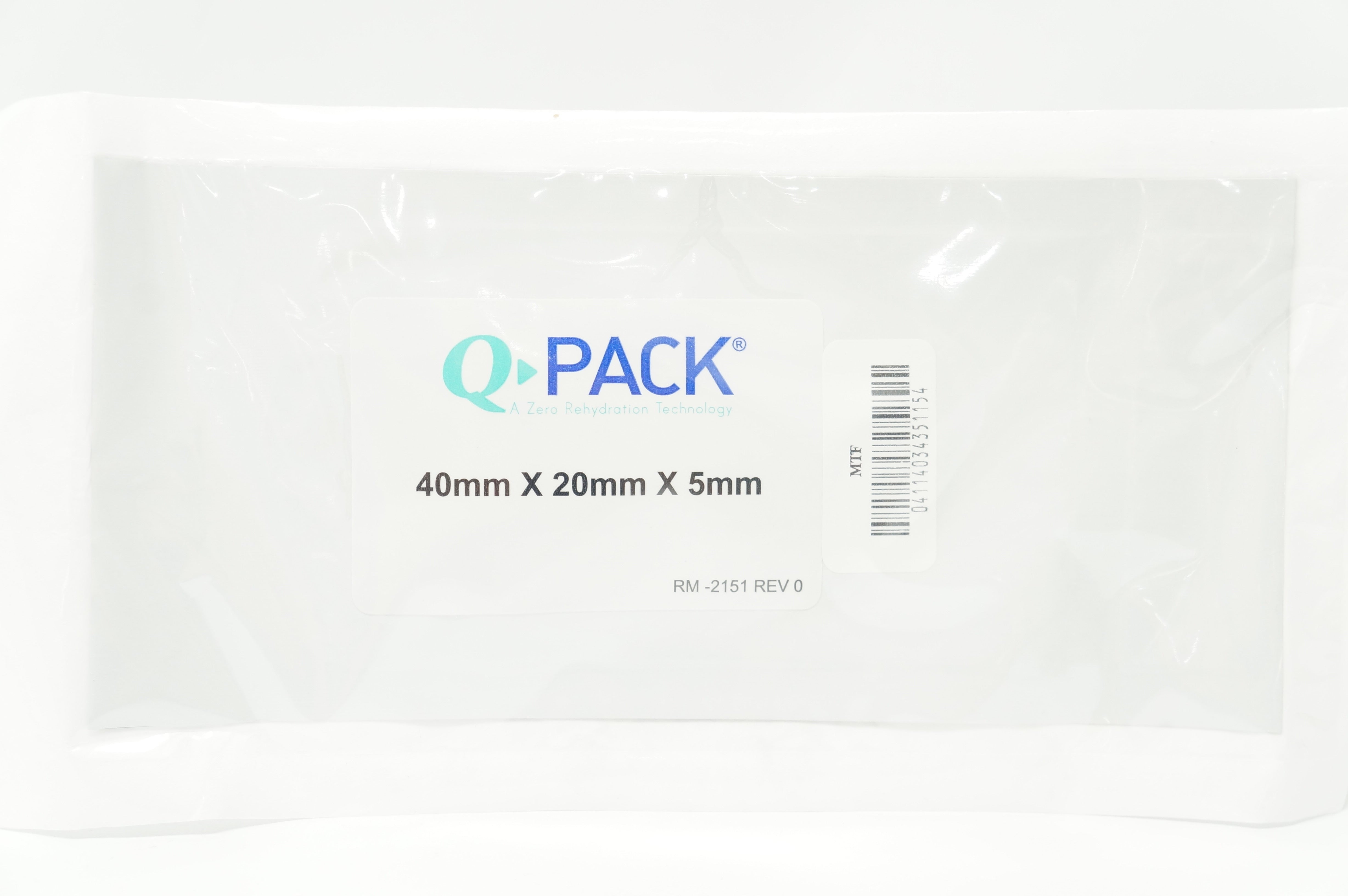 MTF 0WT045 QPack Human Allograft Tissue Passes USP 40mm x 20mm x 5mm (x)