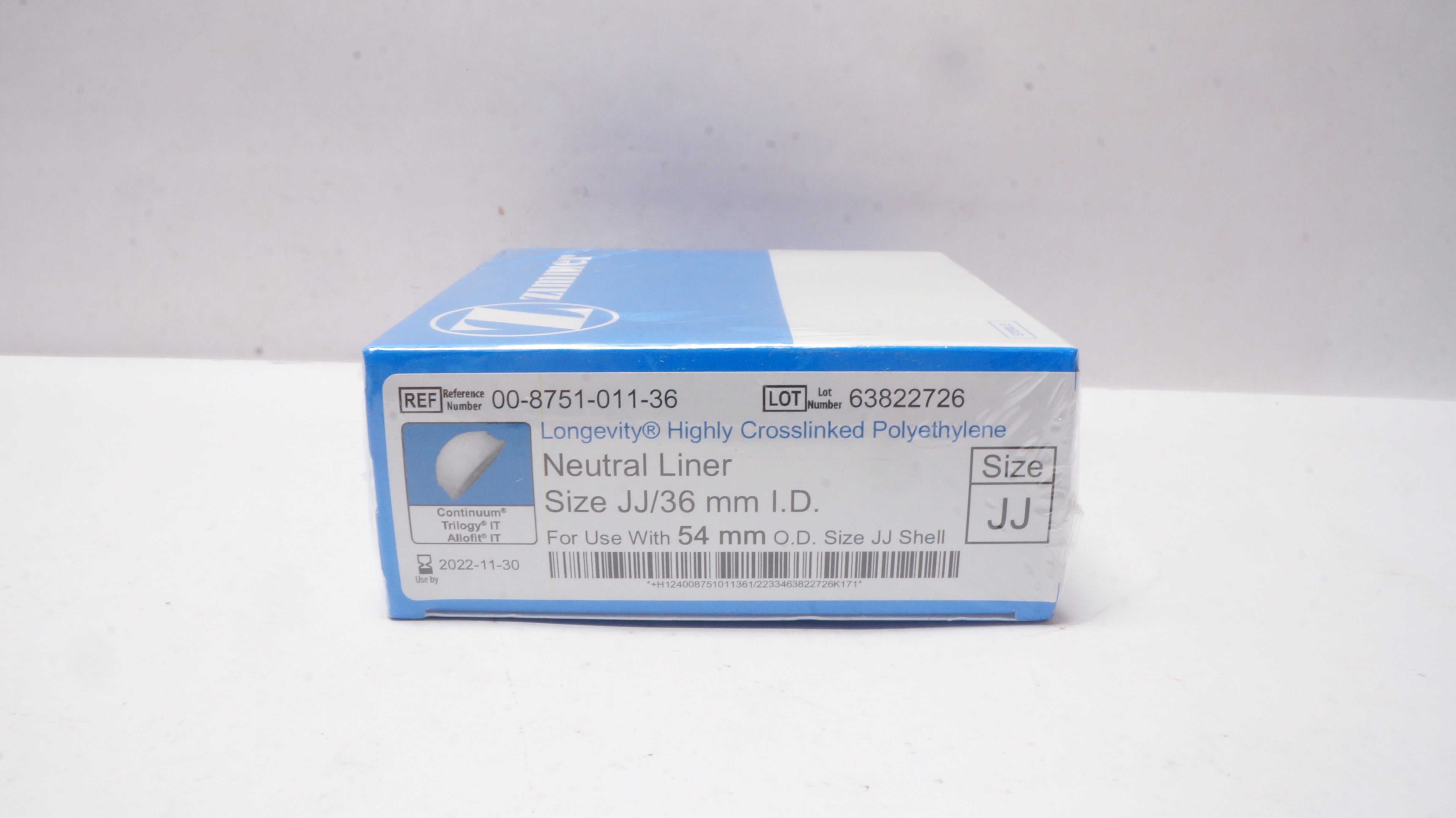 Zimmer 00-8751-011-36 Highly Crosslinked Polyethylene Neutral